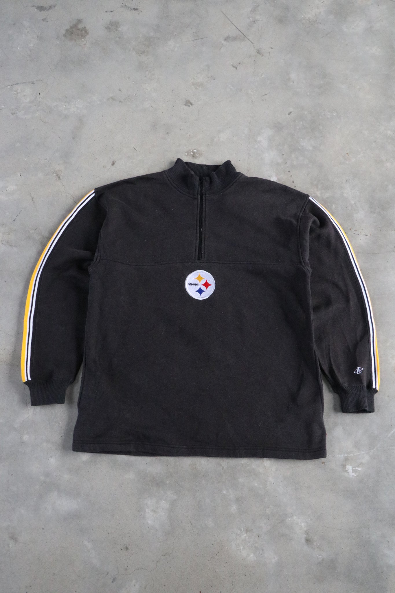 Vintage NFL Pittsburgh Steelers 1/4 Zip Sweater Large