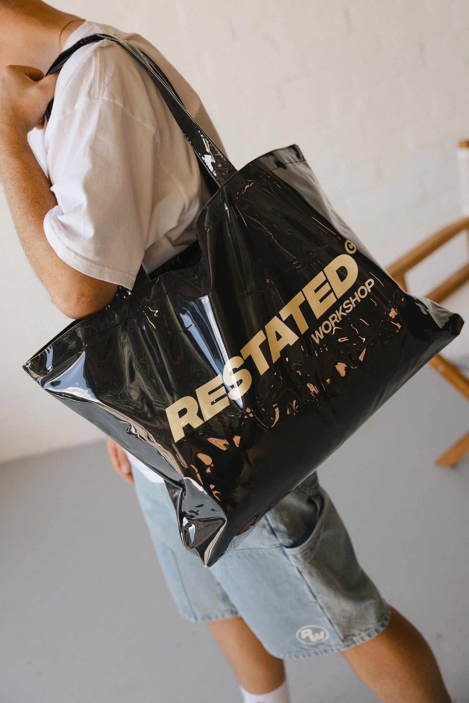 Restated Workshop PVC Tote Bag - Black