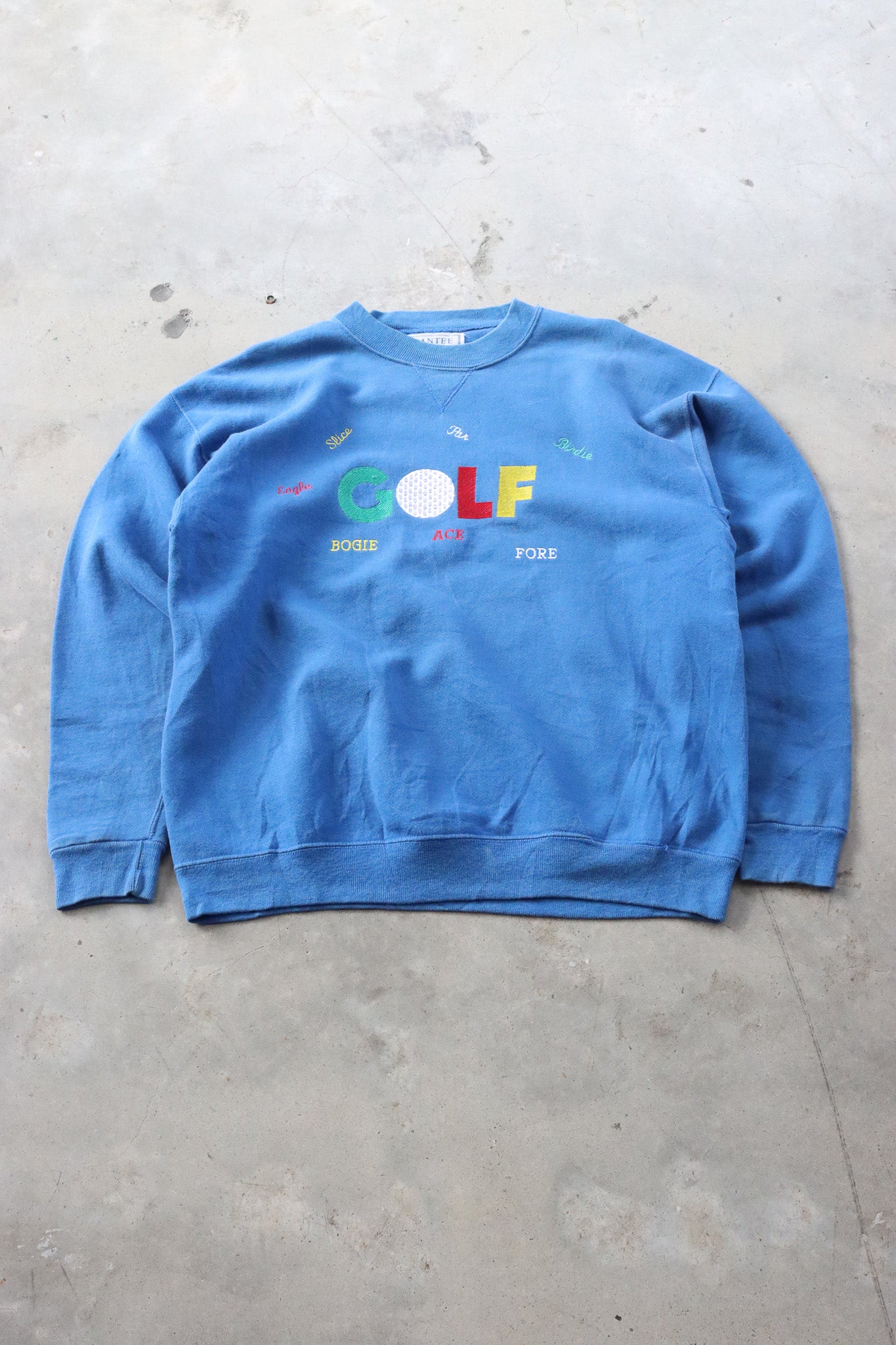 Vintage Golf Embroided Sweater Large
