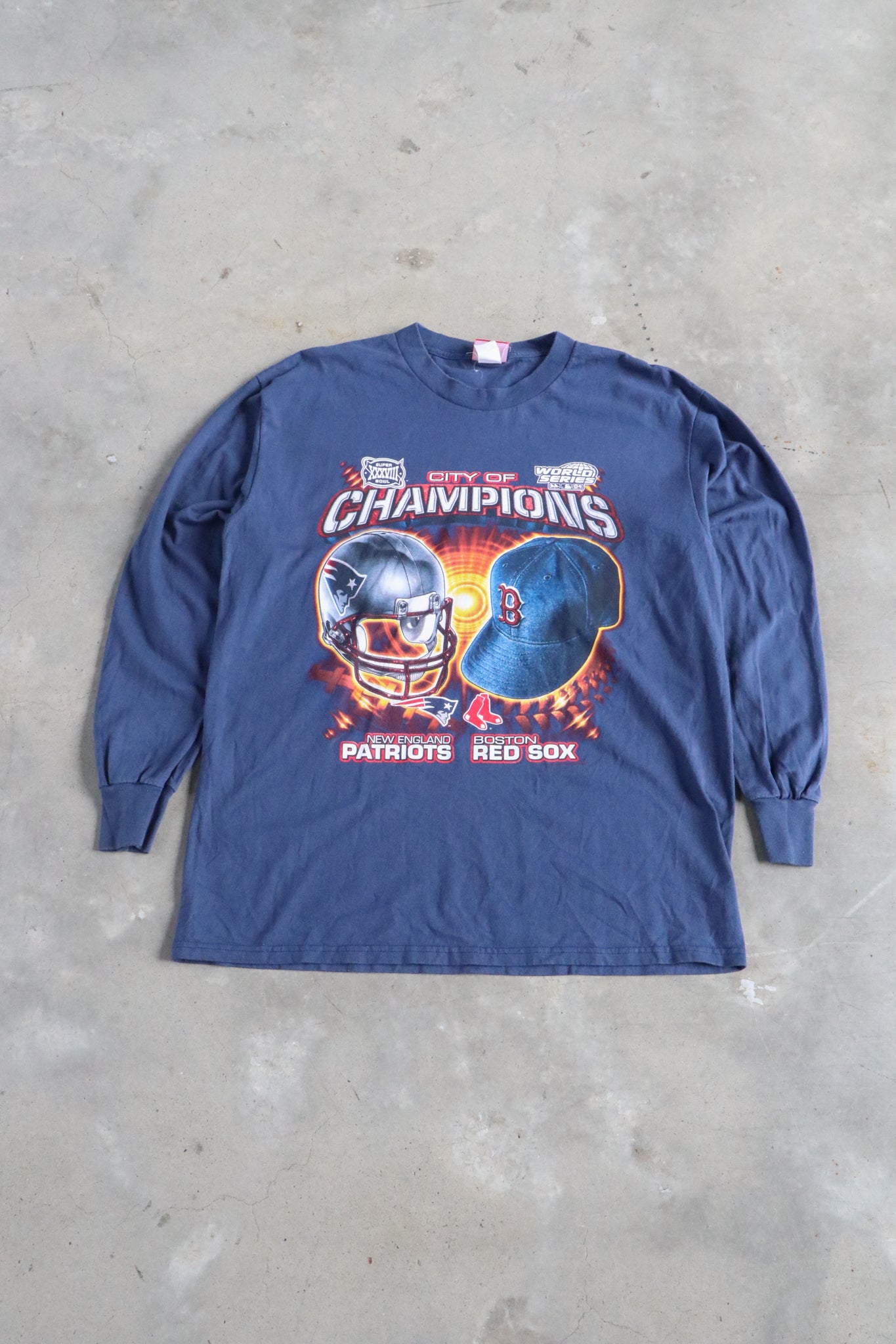 Vintage City of Champions Long Sleeve Tee Large