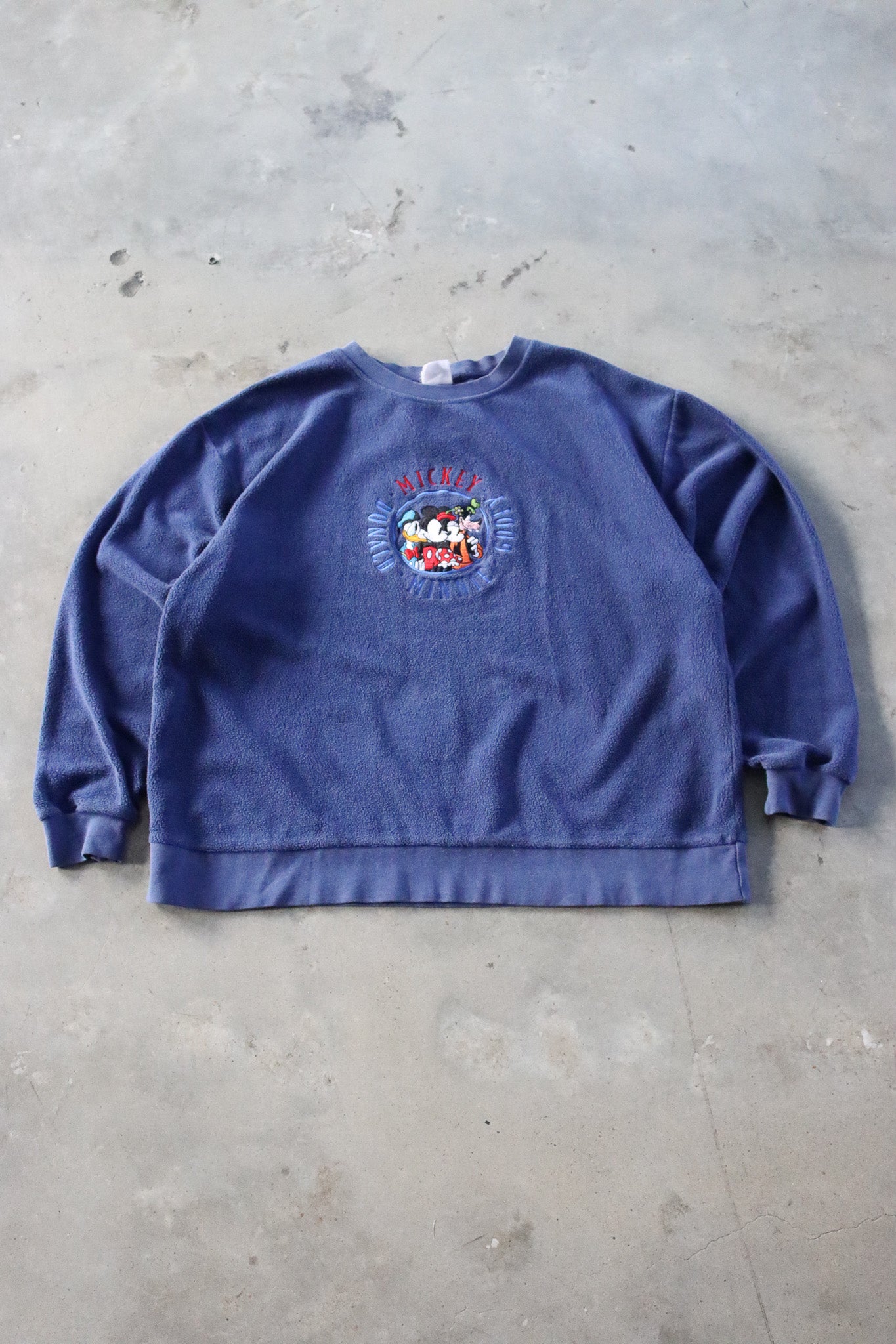 Vintage Mickey Mouse Fleece Sweater Large