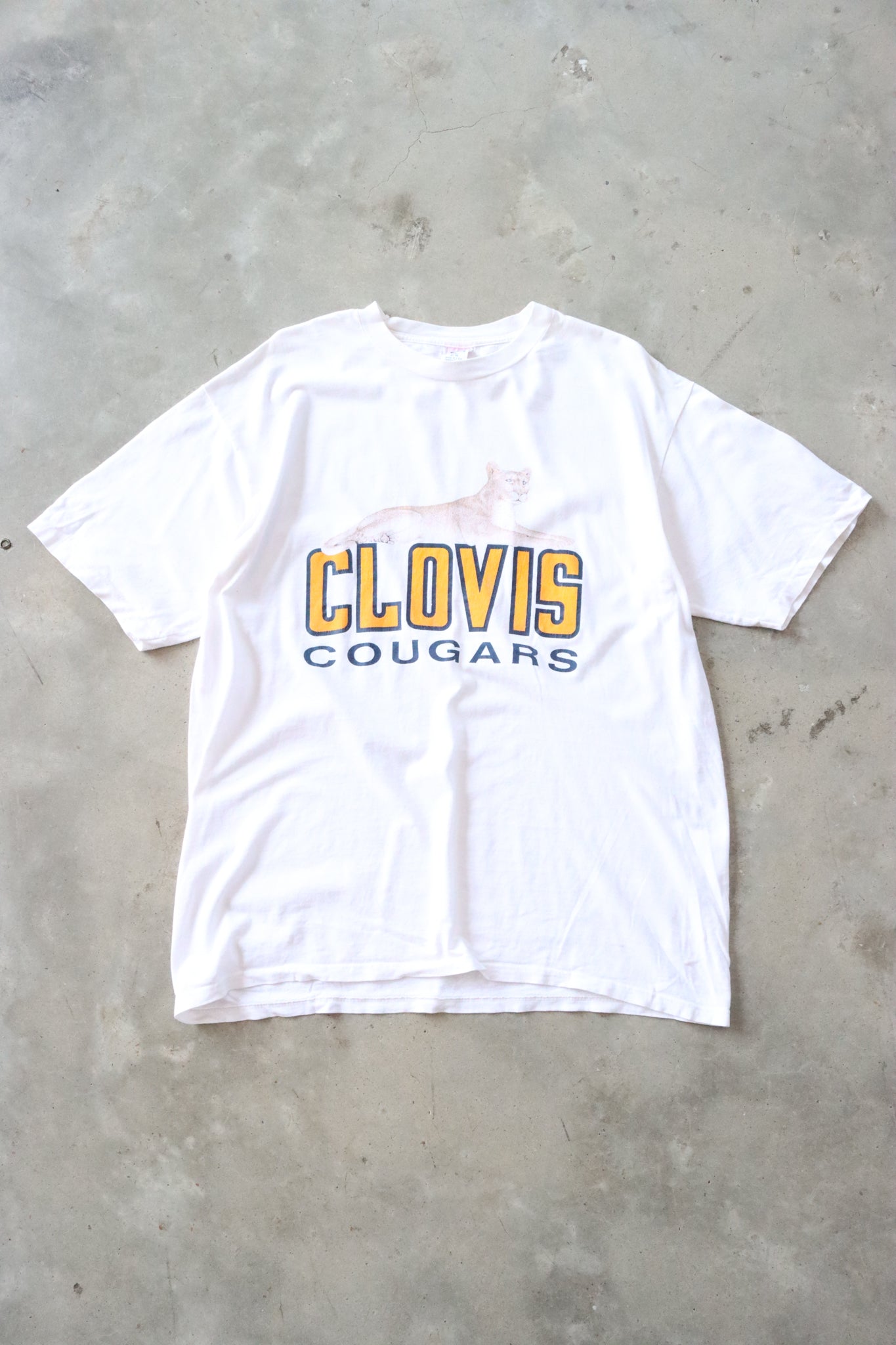 Vintage 90s Clovis Cougars Tee XL