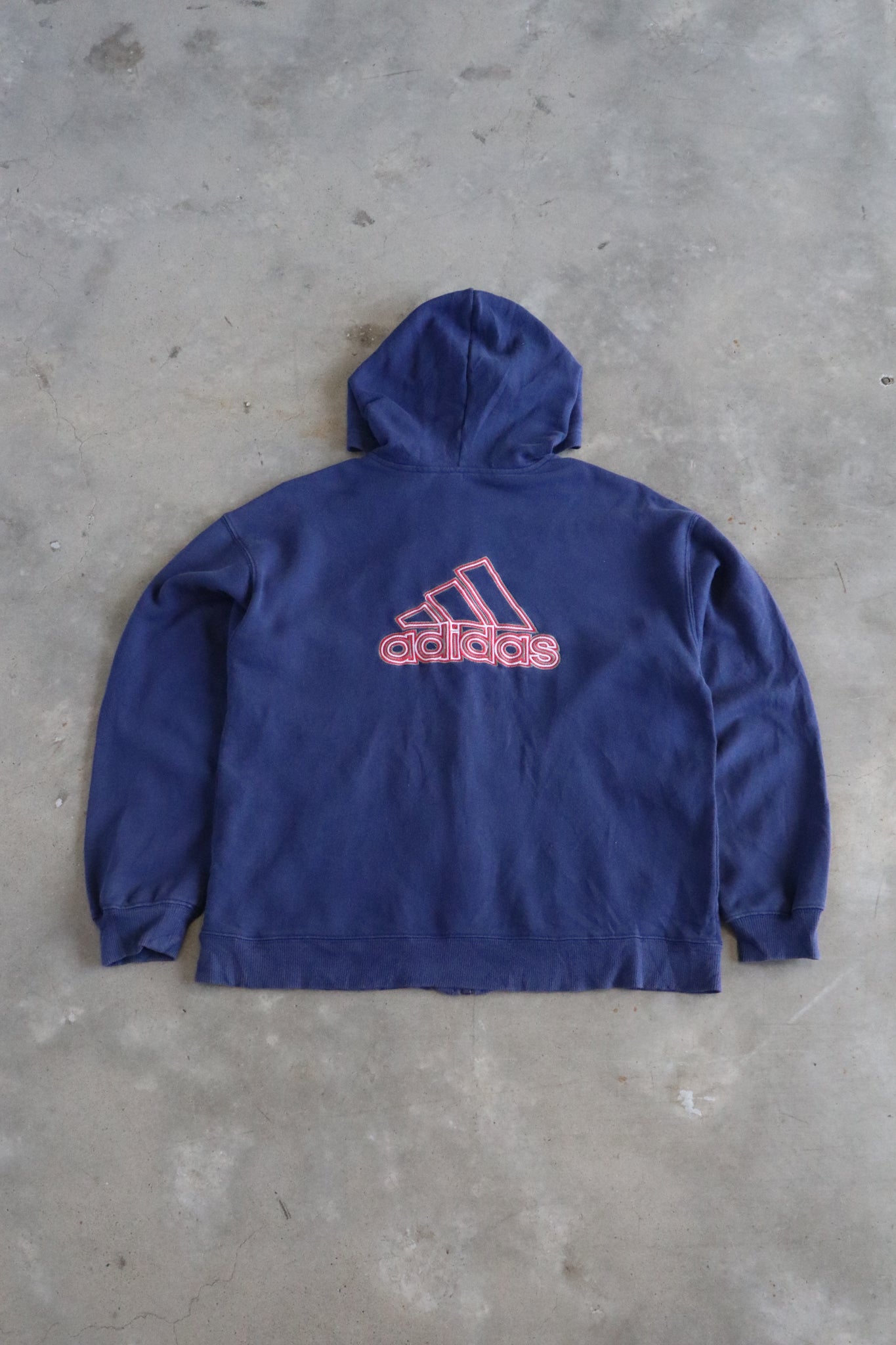 Vintage Adidas Embroided Hoodie Small