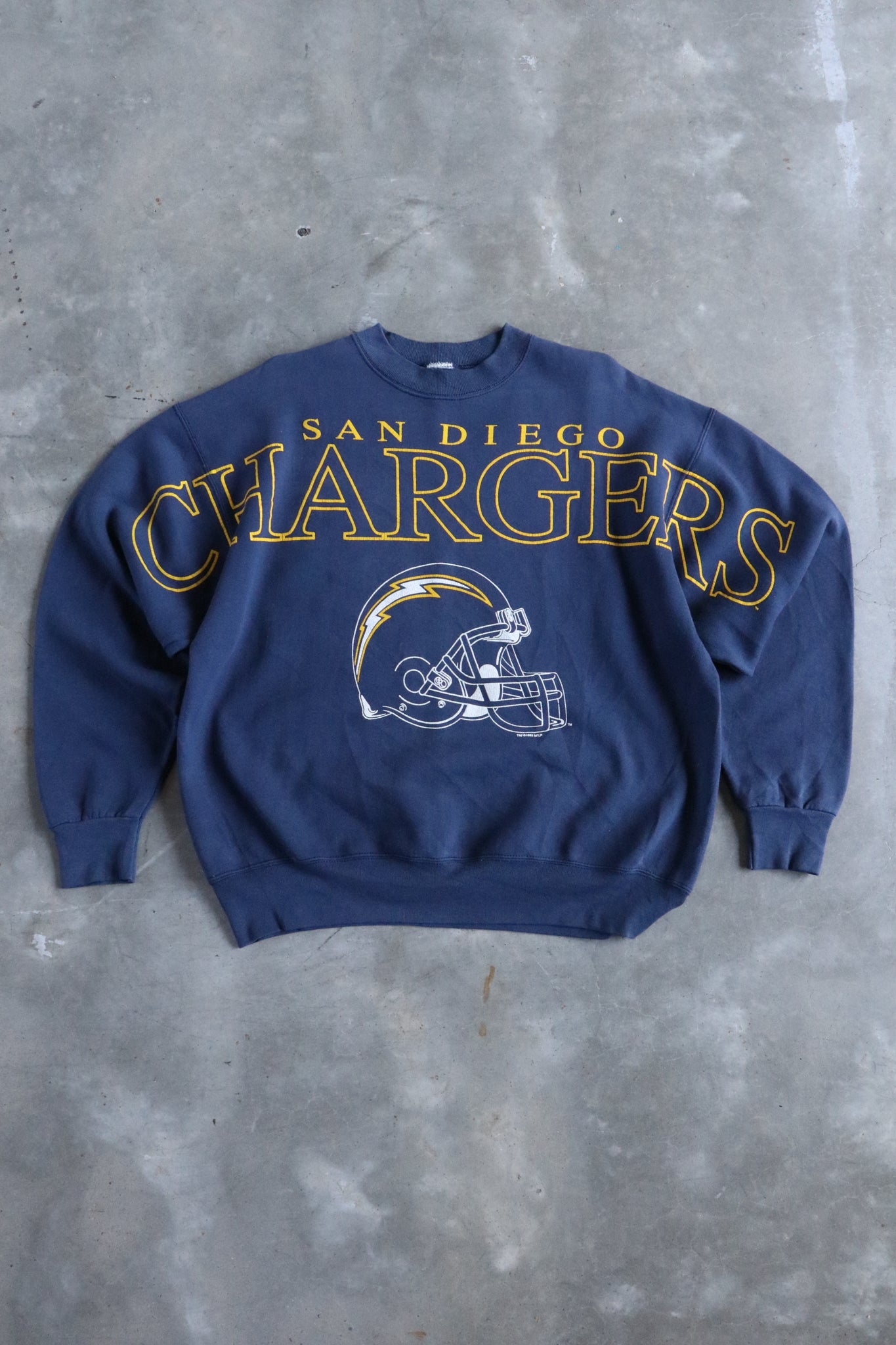 Vintage 1993 NFL Chargers Spellout Sweater Medium