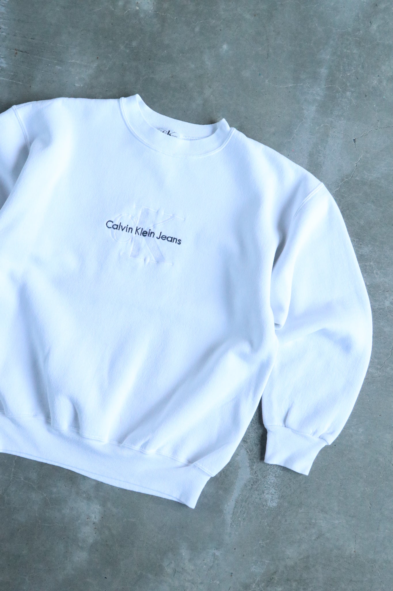 Vintage Bootleg Calvin Klein Embroidered Sweater Small