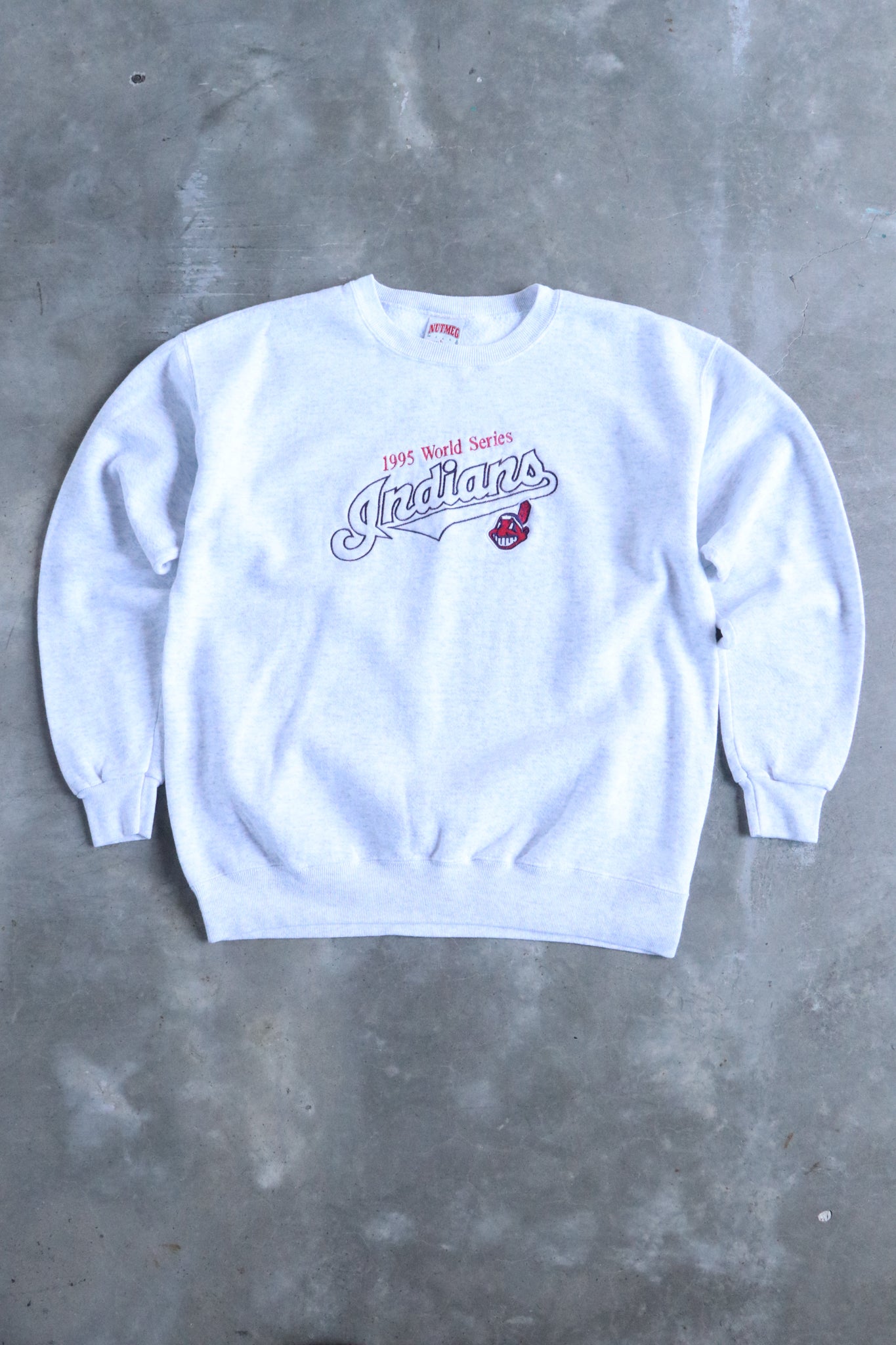 Vintage 1995 MLB Cleveland Embroidered Sweater Large