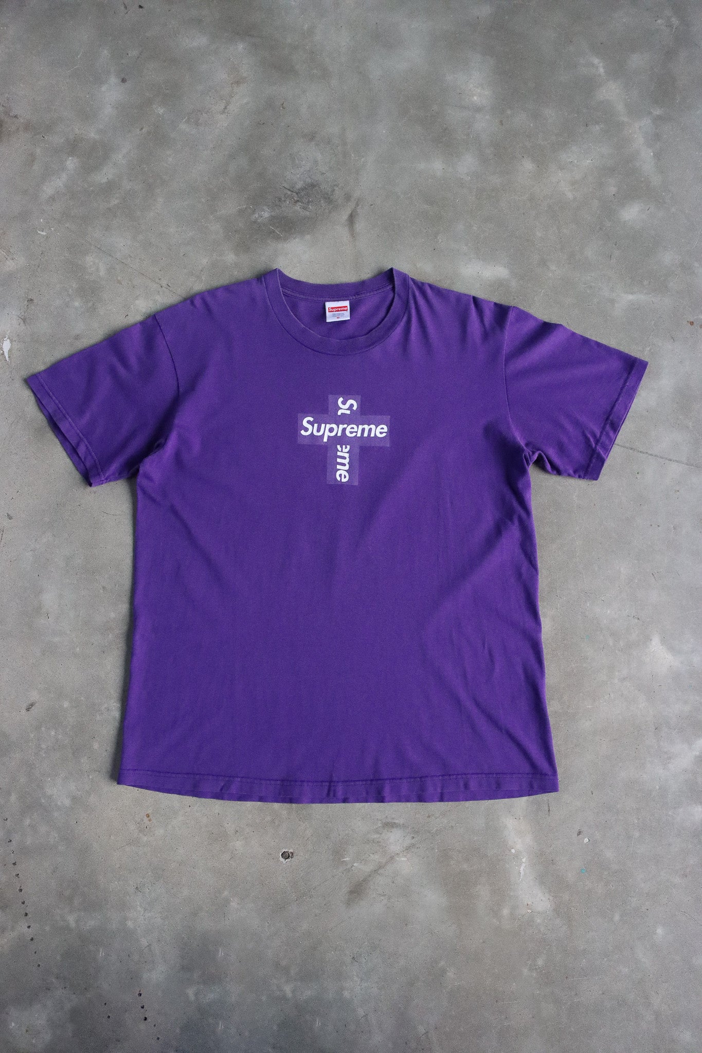 Supreme Cross Box Logo Tee Purple