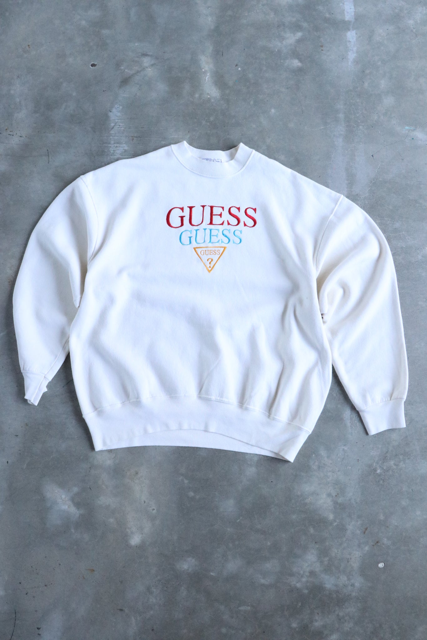 Vintage Guess Embroidered Sweater XL