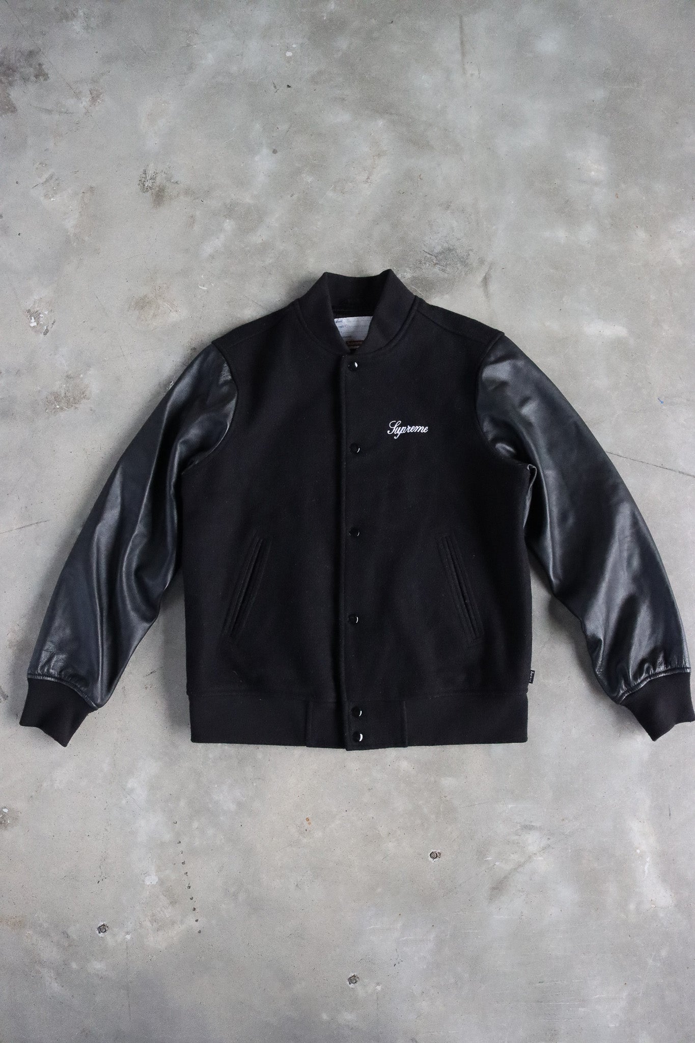 Supreme 'Supreme Team' Leather Varsity Jacket