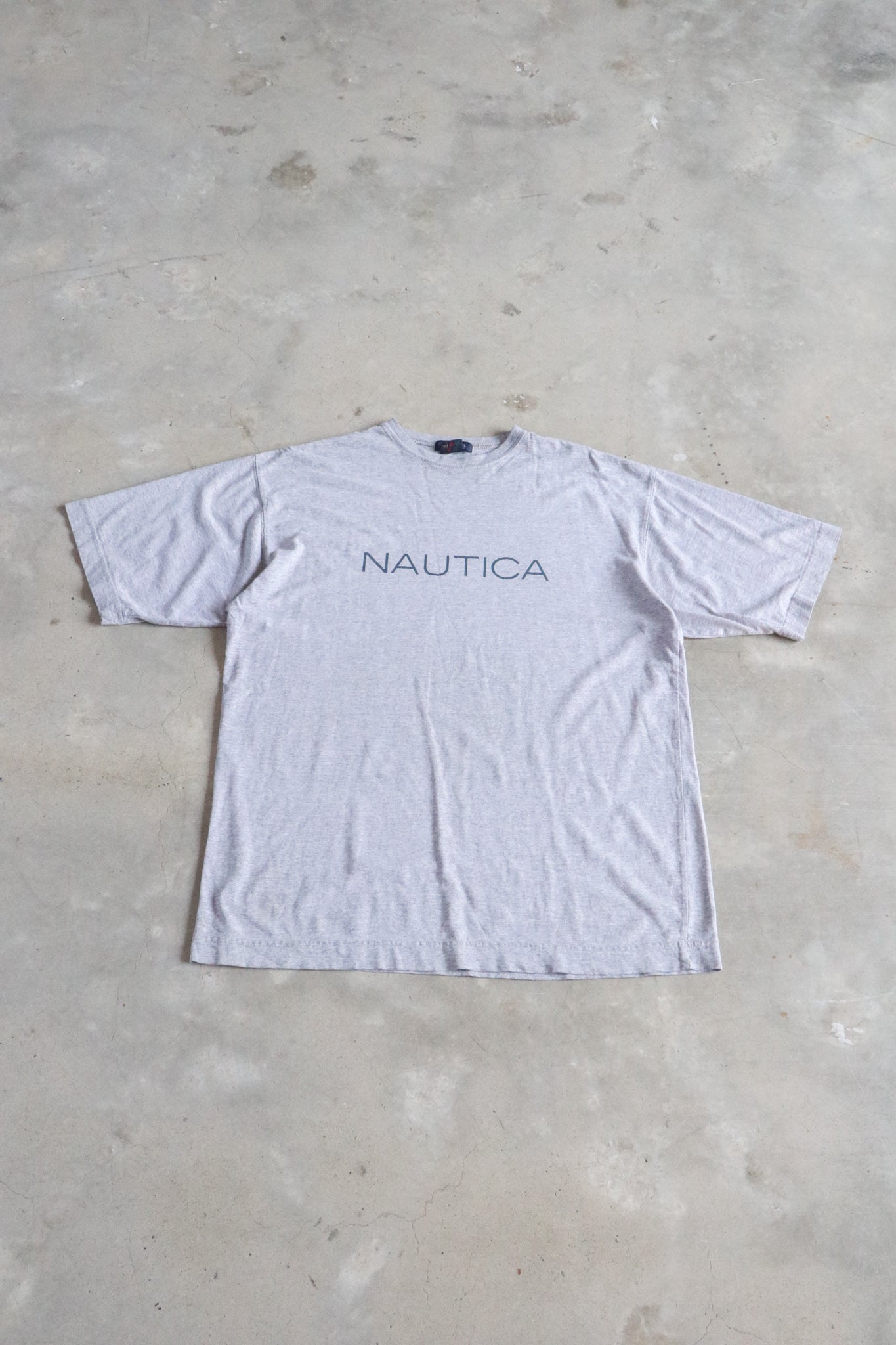 Vintage Nautica Spell Out Tee Large