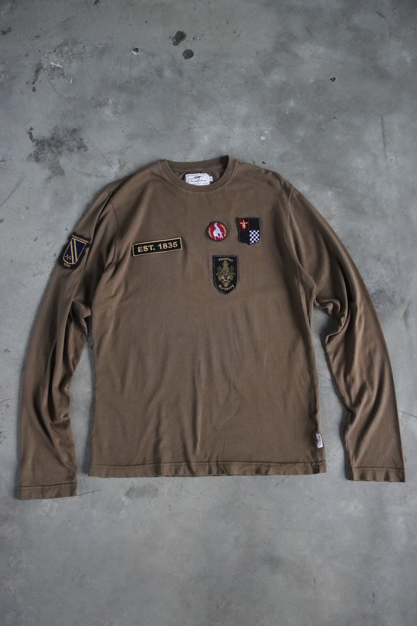 Vintage Burberry Patch L/S Tee Brown