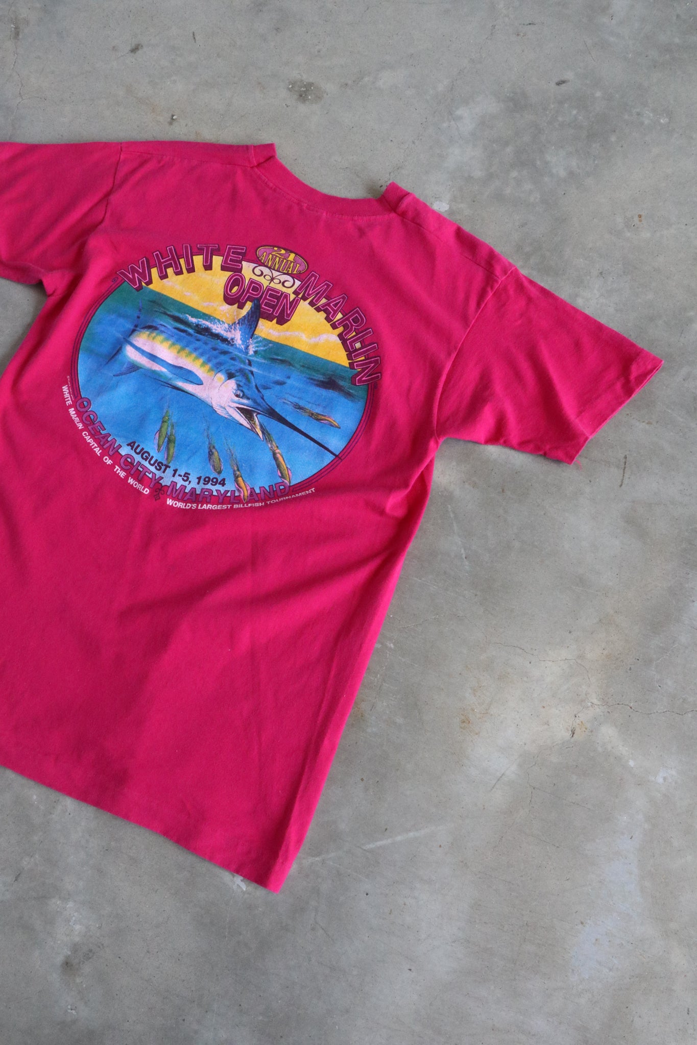 Vintage 1994 White Marlin Open Tee Large