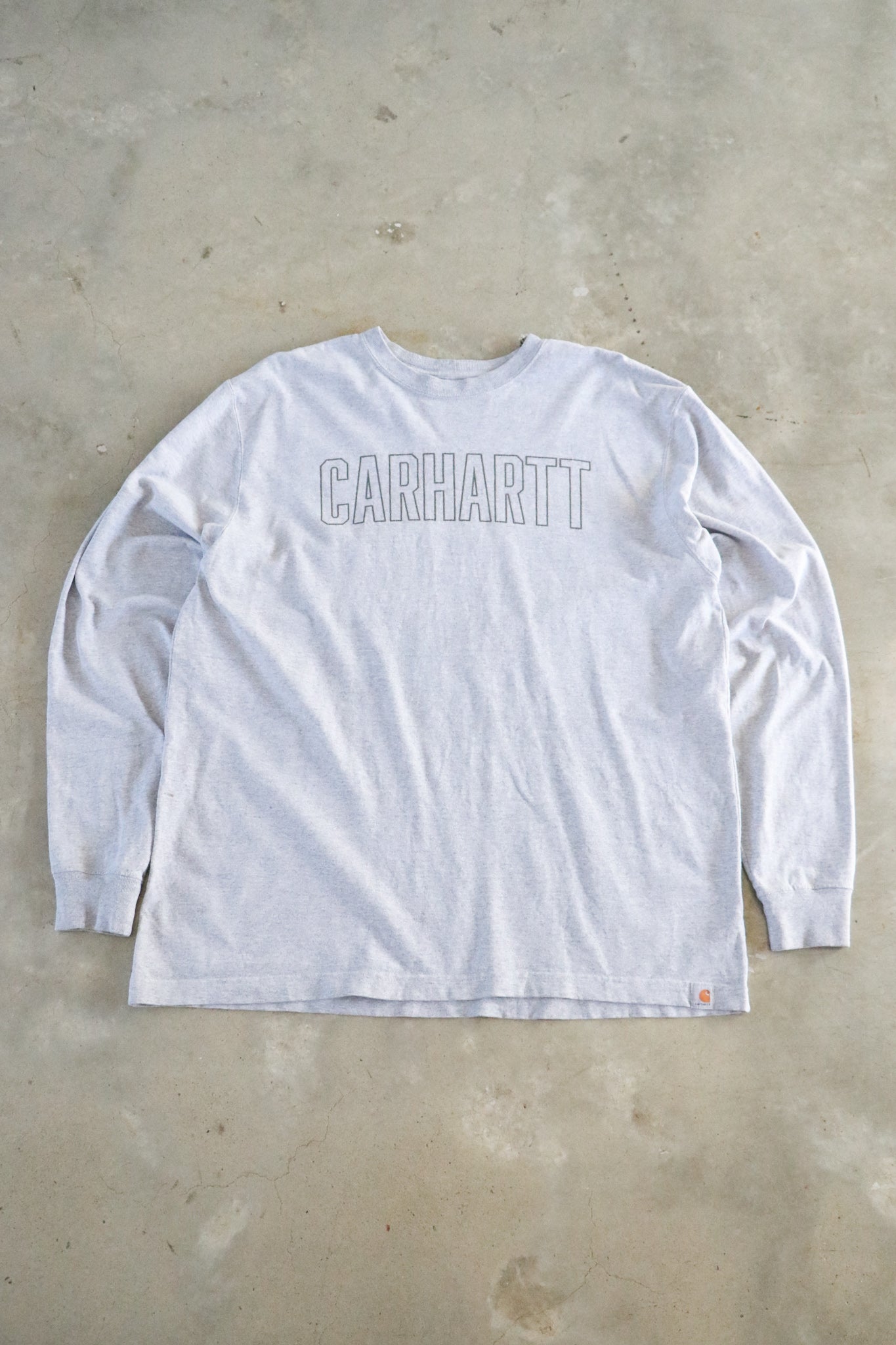 Vintage Carhartt Spell Out Long Sleeve Tee Large