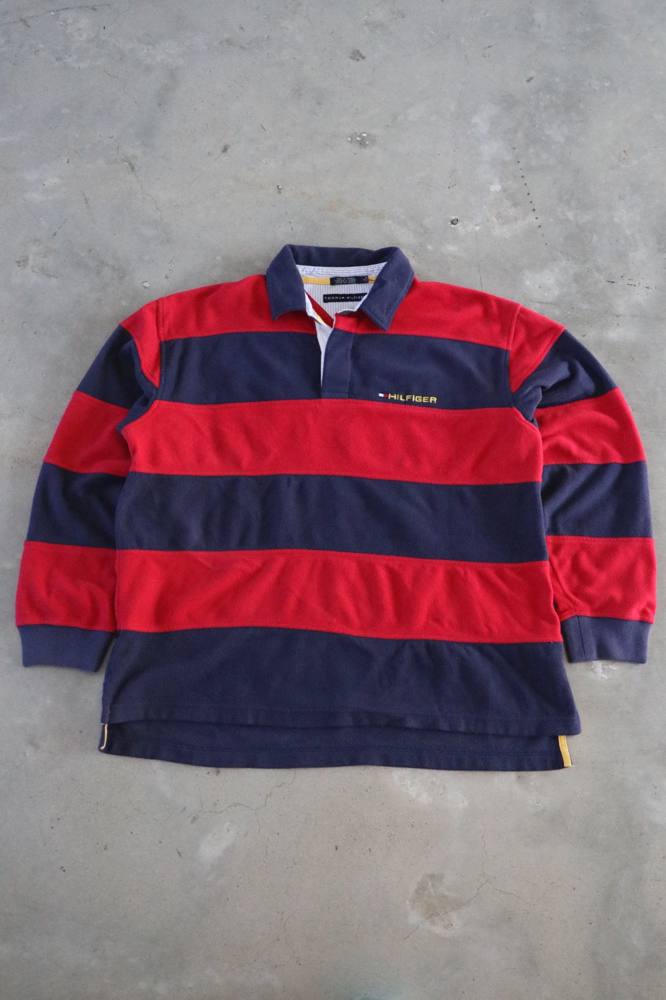 Vintage Tommy Hilfiger Fleece Rugby Polo XL
