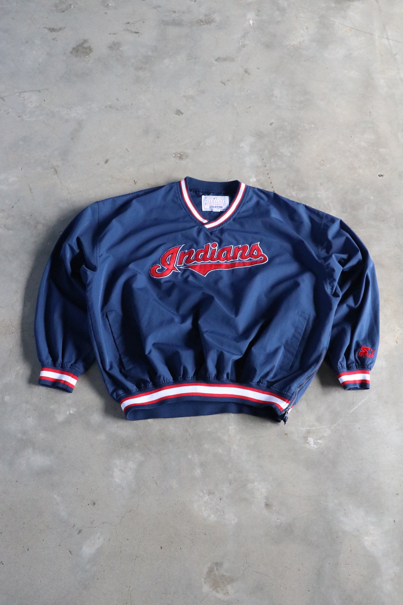 Vintage MLB Cleveland Pullover Jacket XXL