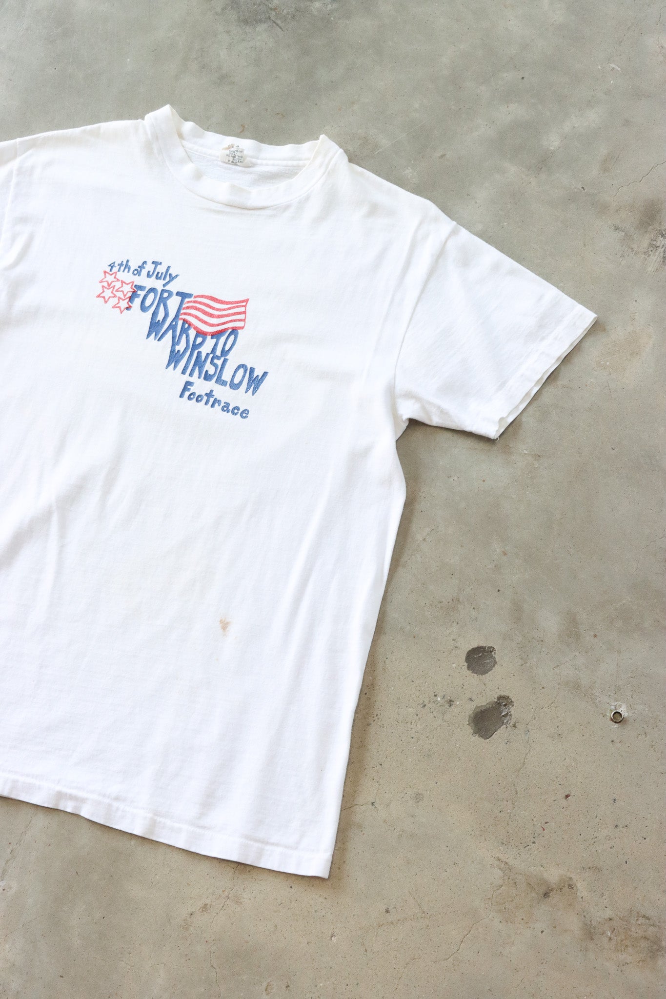 Vintage 4th July Footrace Tee Small
