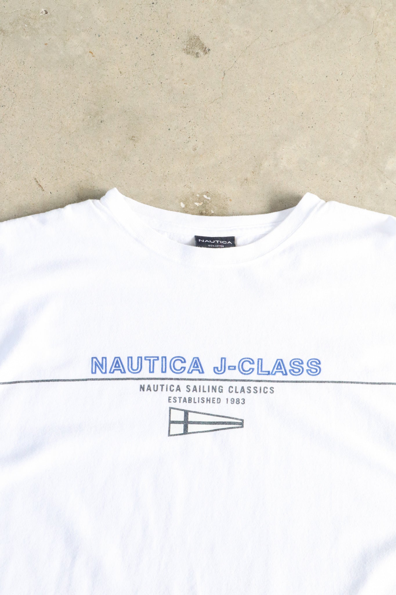 Vintage Nautica Spell Out Tee XL