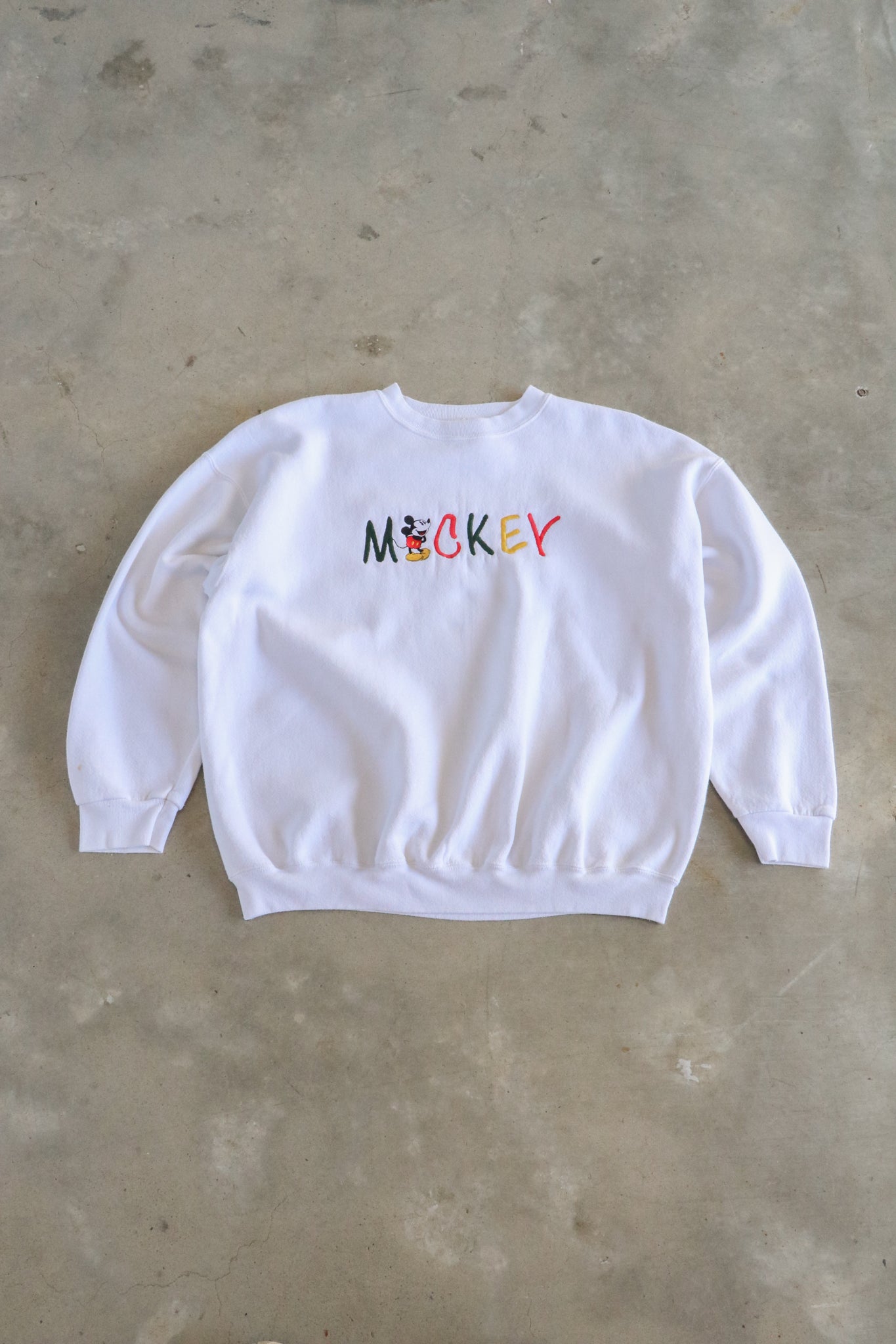 Vintage Mickey Embroided Sweater XL