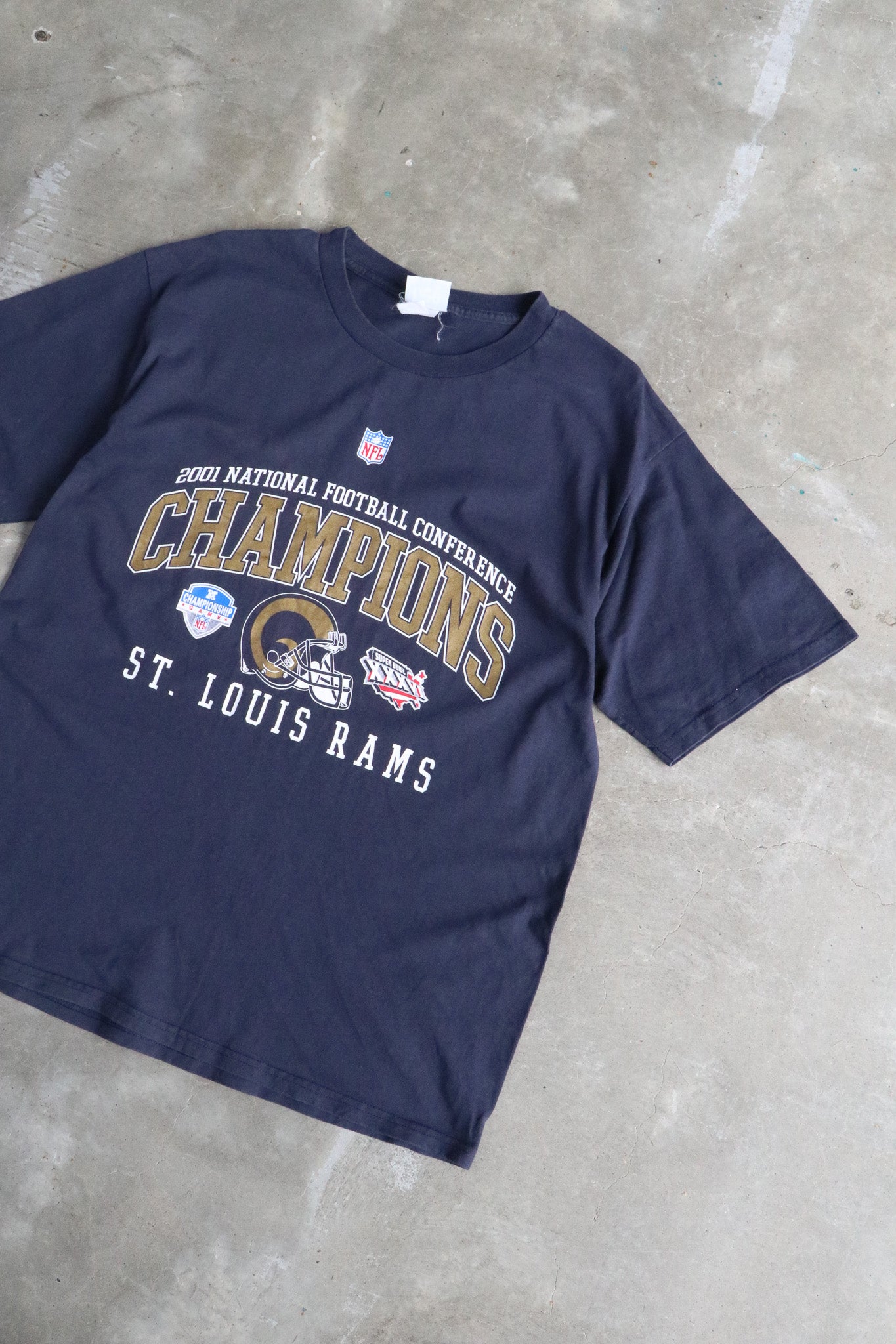 Vintage NFL St. Louis Rams Champions Tee Large