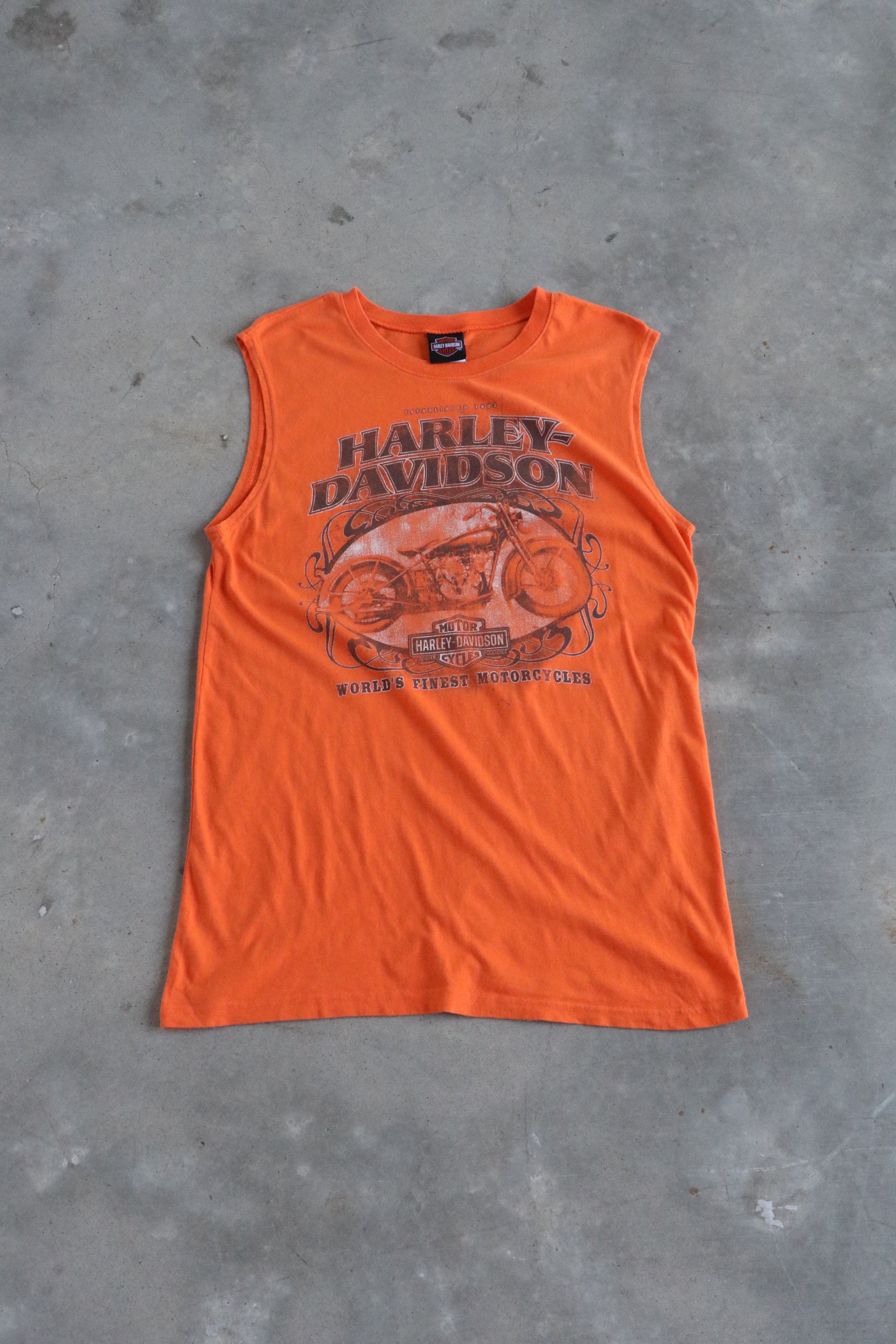 Vintage Harley Davidson Sleeveless Tee Large
