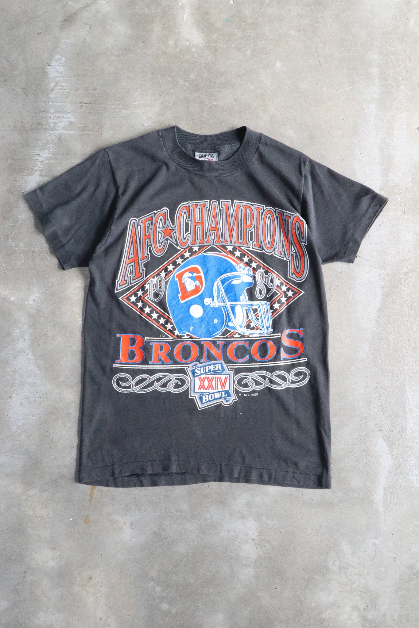 Vintage 1989 Denver Broncos Champions Tee XS
