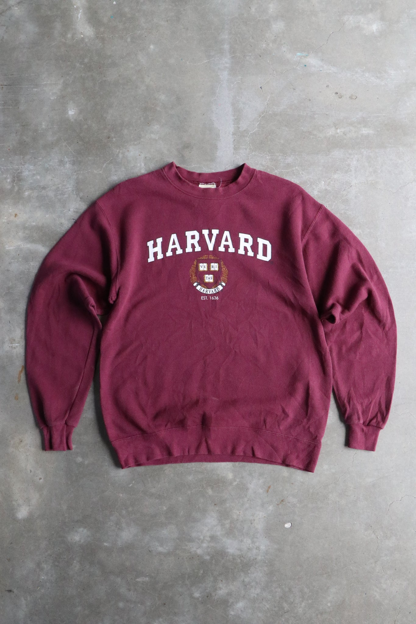 Vintage Harvard Spellout Sweater Small