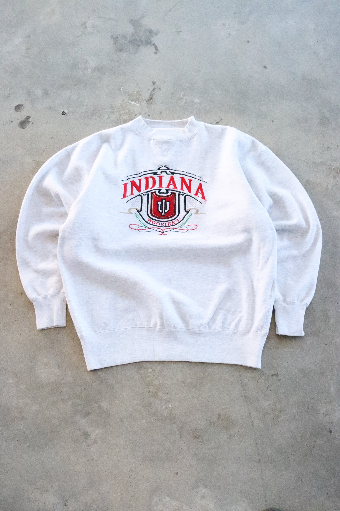 Vintage Indiana University Embroided Sweater Large