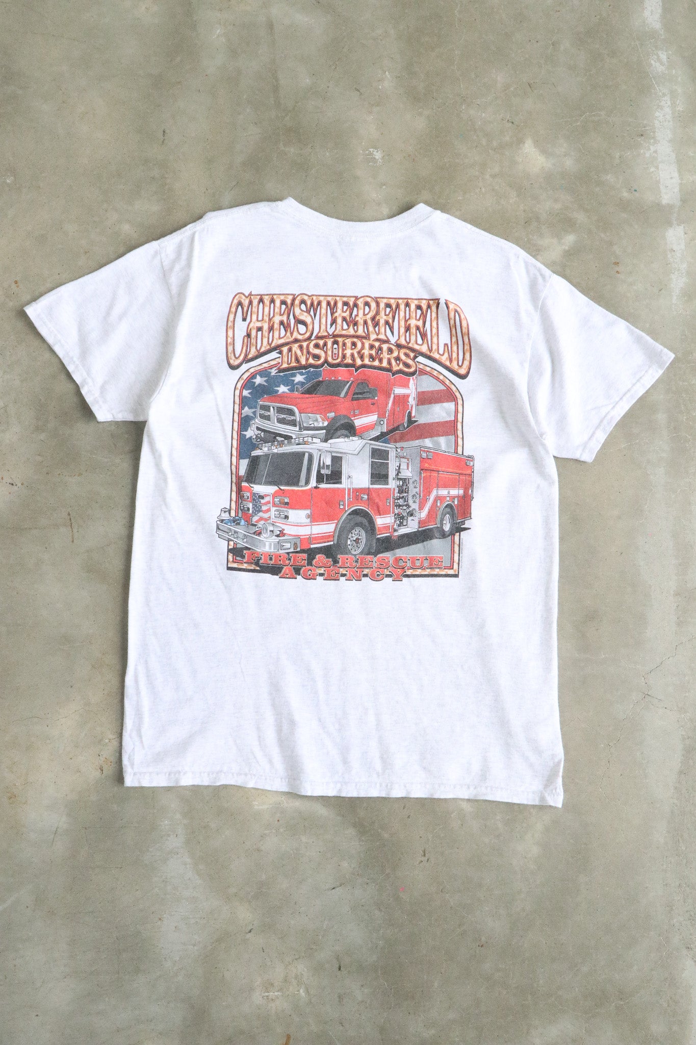Vintage Virginia State Fire Fighters Contest Tee Large