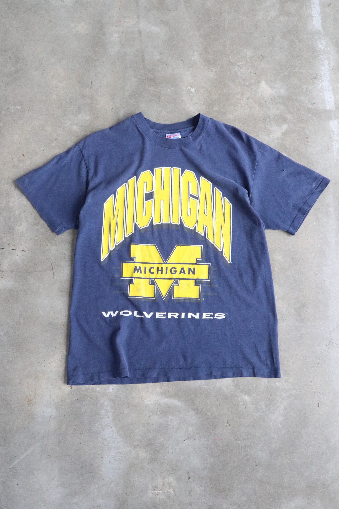 Vintage 90s Michigan Wolverines Tee Large