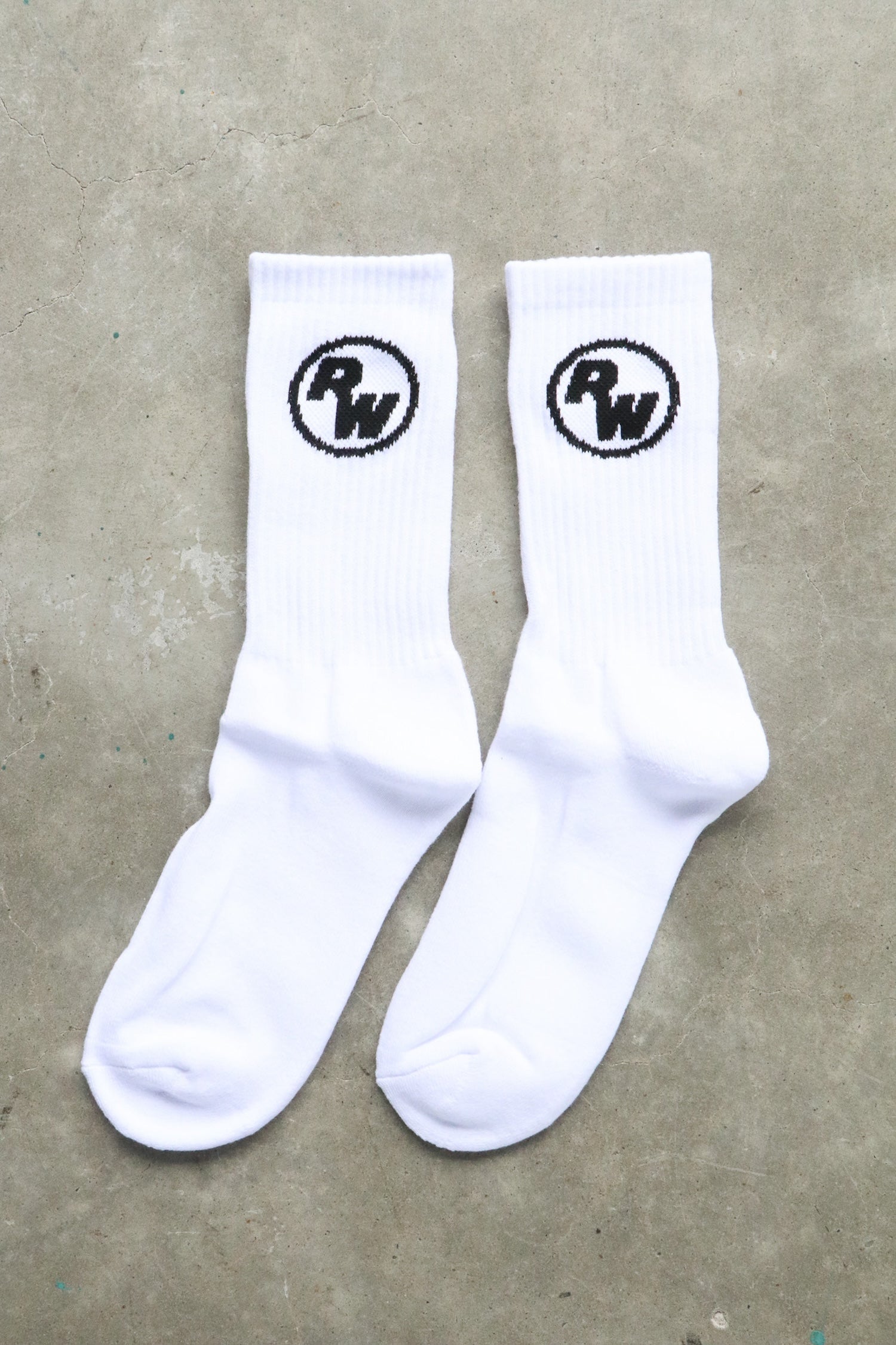 Restated Workshop Socks - White & Black