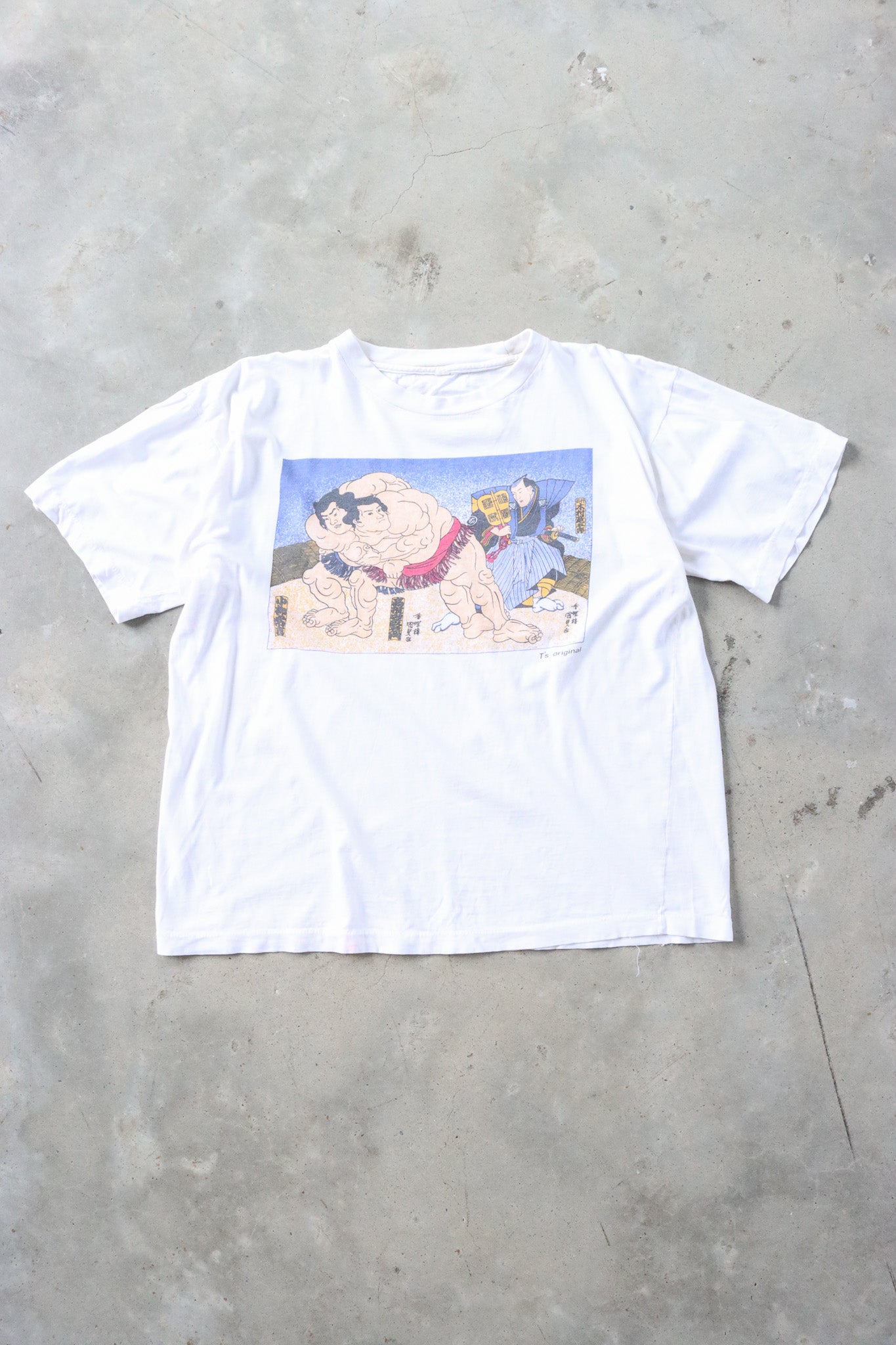 Vintage 90s Sumo Face Off Tee Small