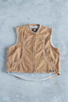  Vintage Dickies Sherpa Lined Workwear Vest Large