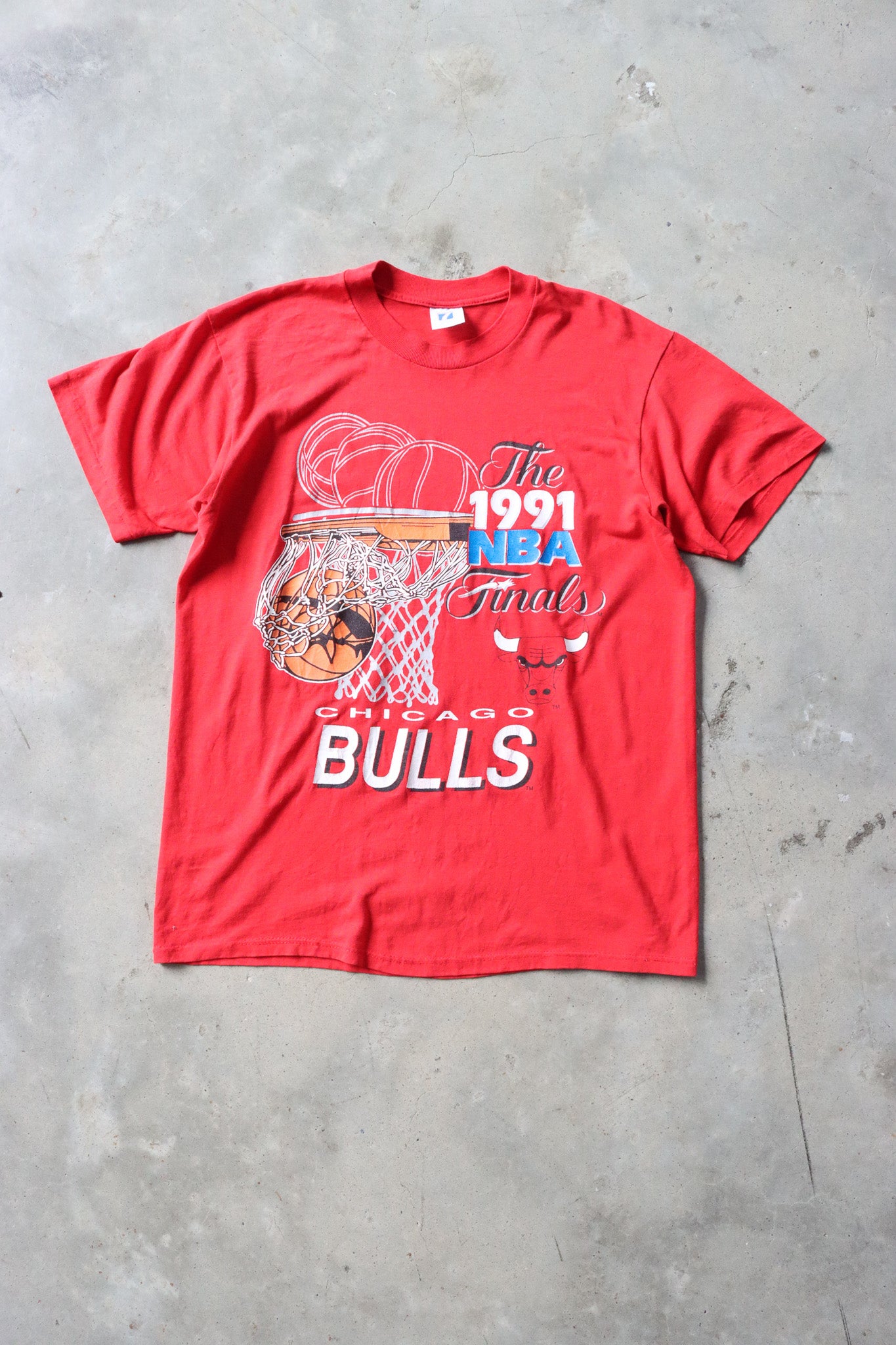 Vintage 1991 NBA Chicago Bulls Finals Tee Medium