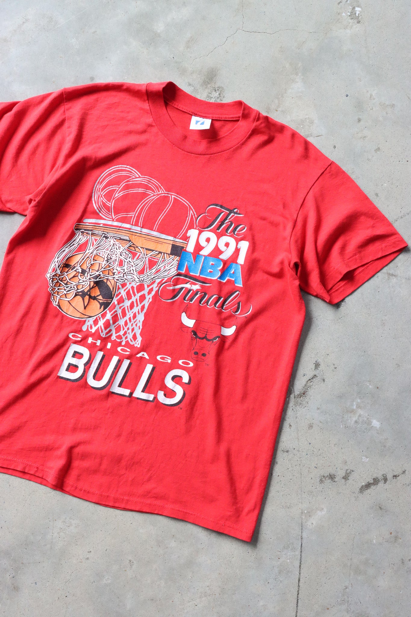 Vintage 1991 NBA Chicago Bulls Finals Tee Medium
