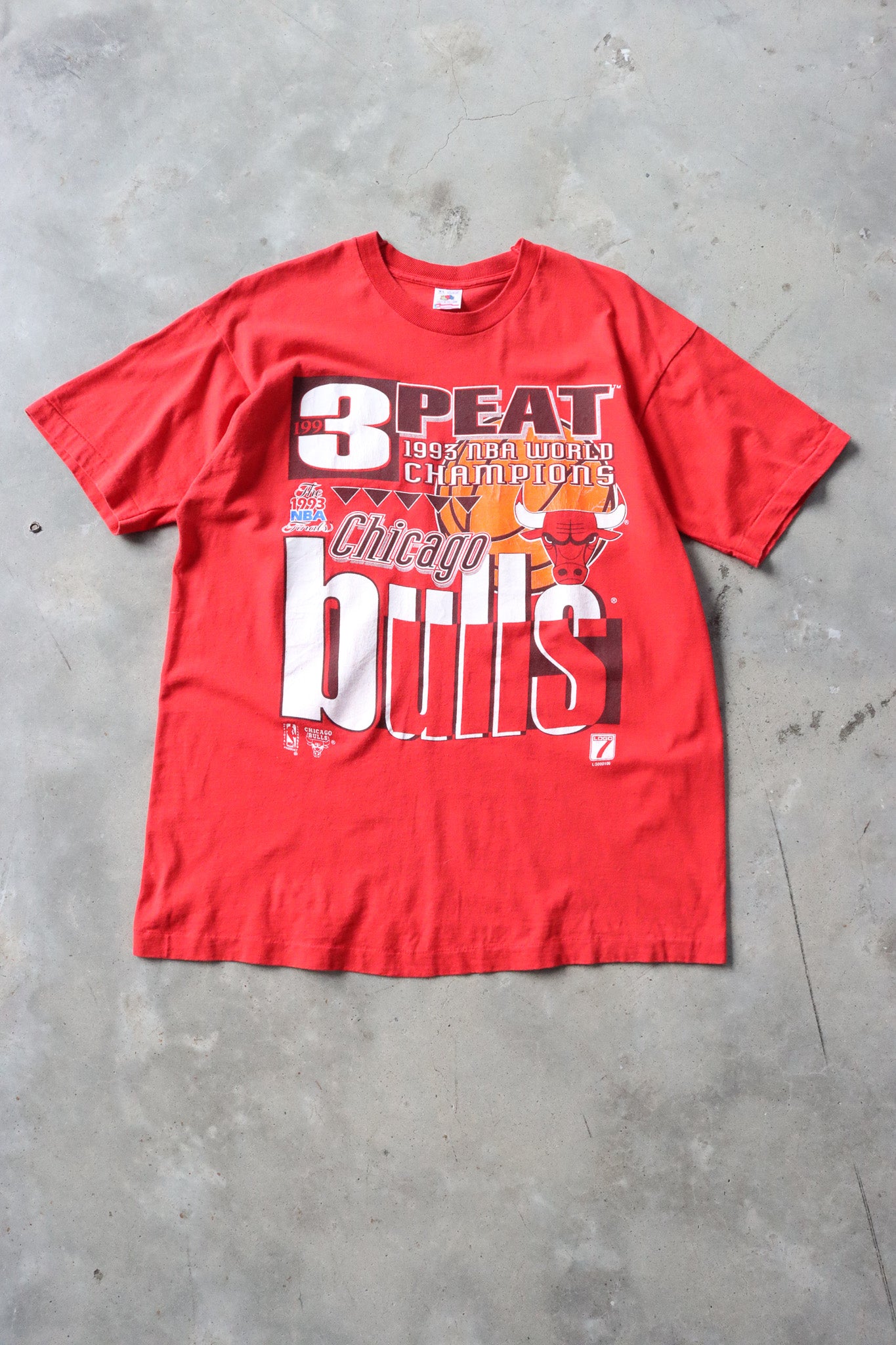 Vintage 1993 NBA Chicago Bulls 3Peat Tee XL