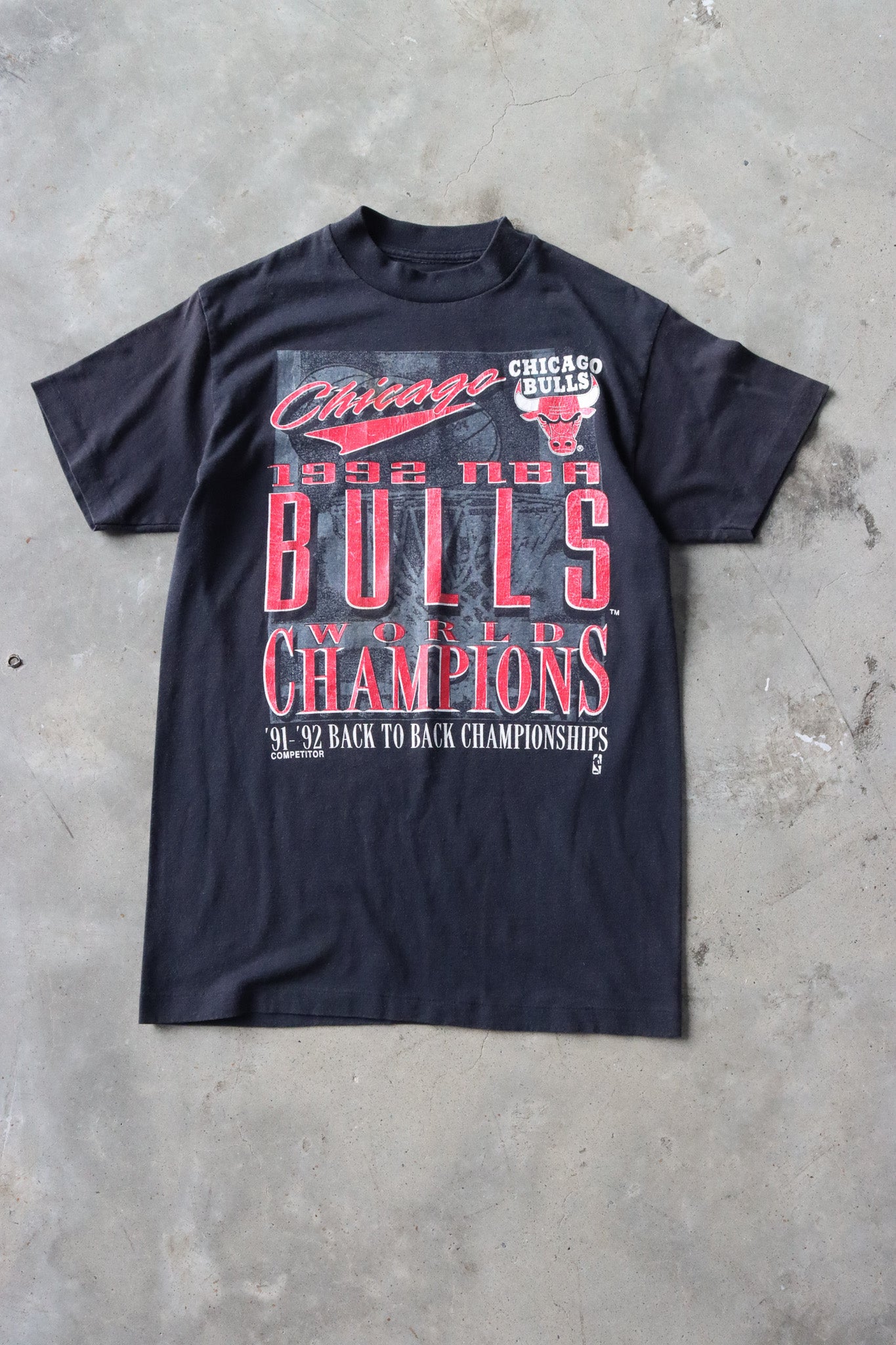 Vintage 1992 NBA Chicago Bulls B2B Champions Tee Small