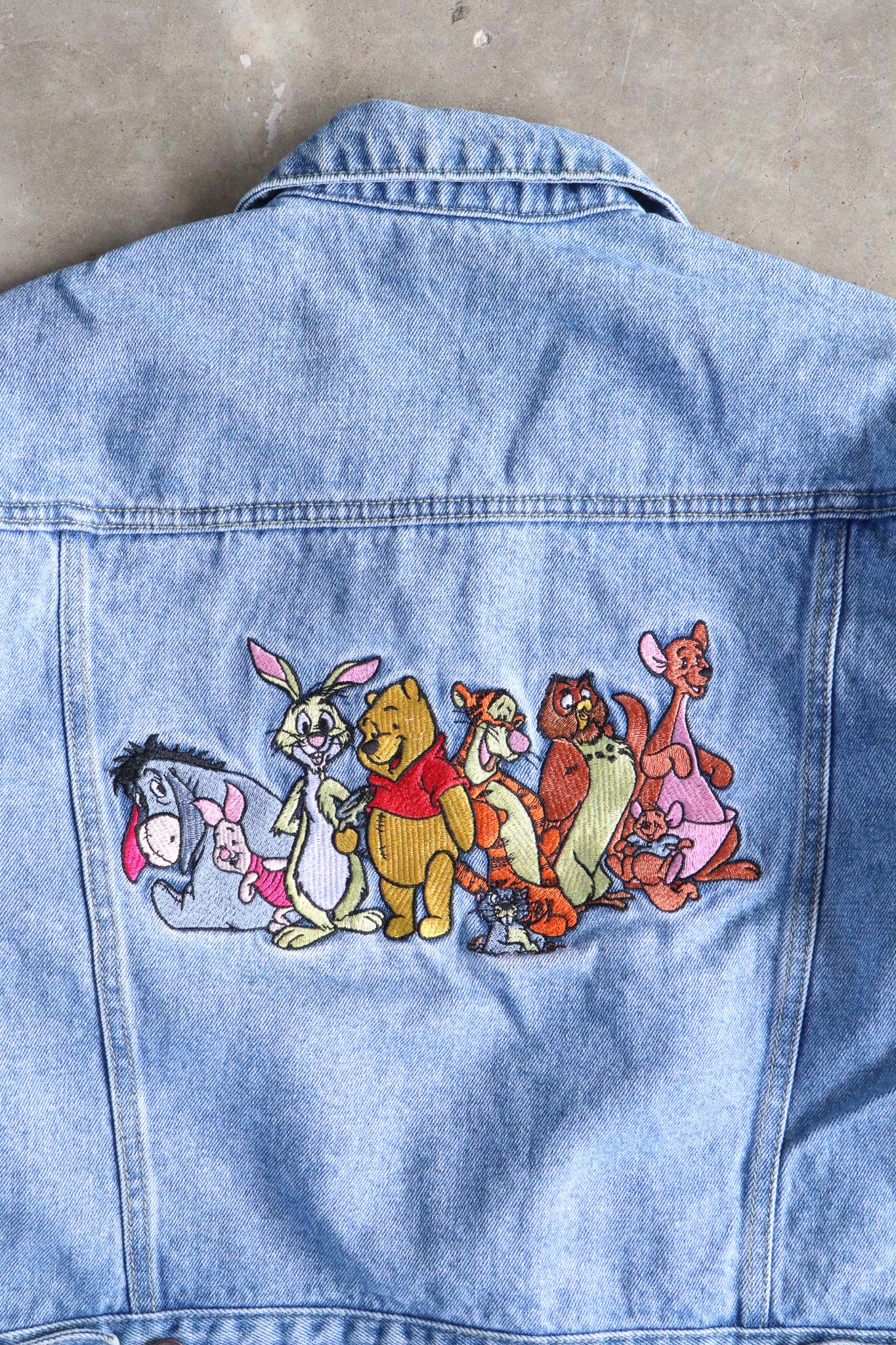 Vintage Pooh Bear & Friends Embroidered Denim Jacket XS