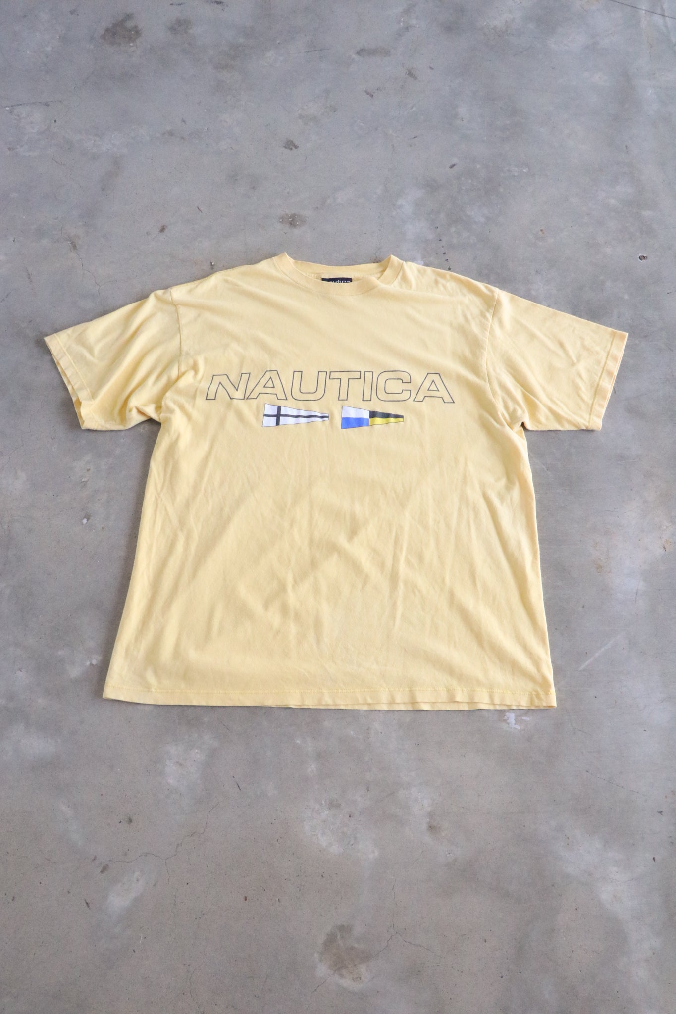 Vintage Nautica Spell Out Tee XL