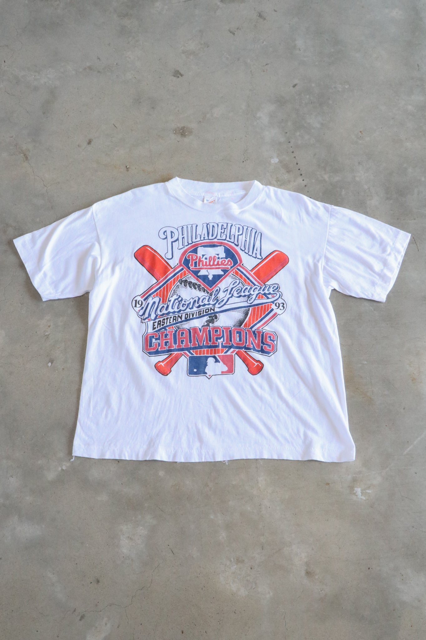 Vintage 1993 MLB Phillies Champions Tee Large
