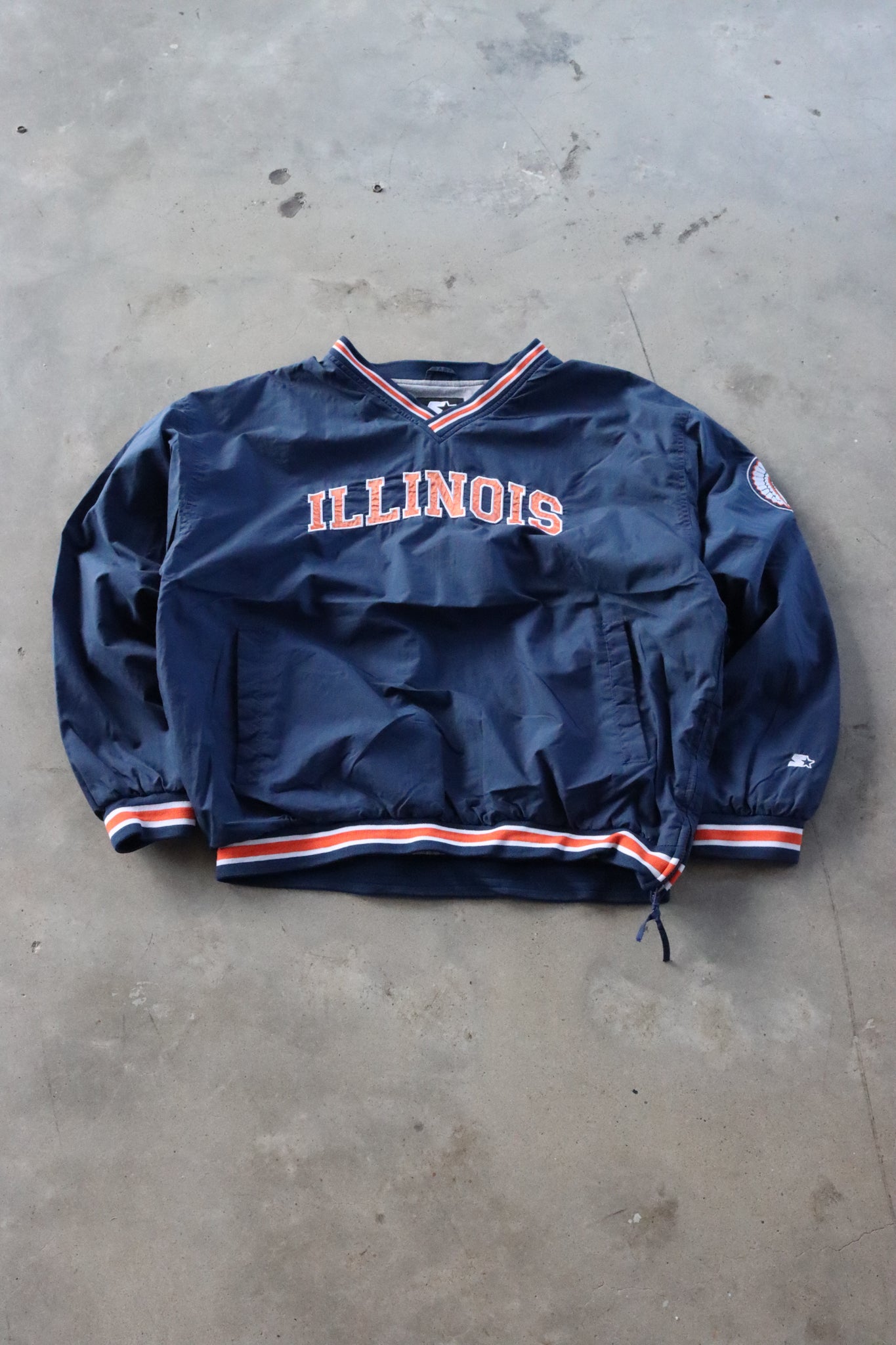 Vintage Starter Illinois Pullover Jacket Large