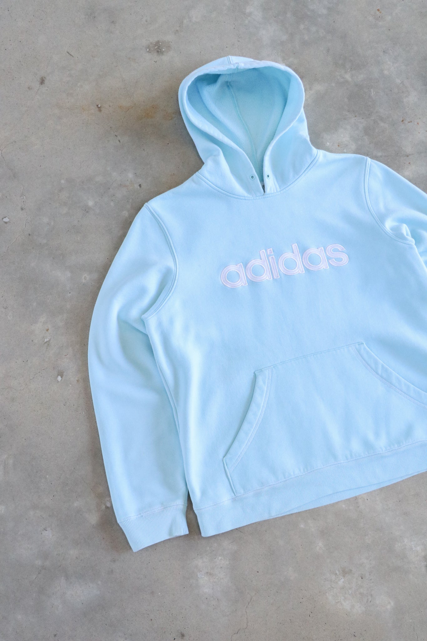 Vintage Adidas Spell Out Hoodie Small