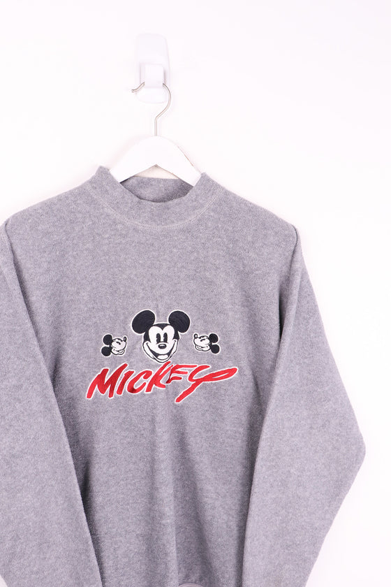 Vintage Mickey Mouse Fleece Sweater Small