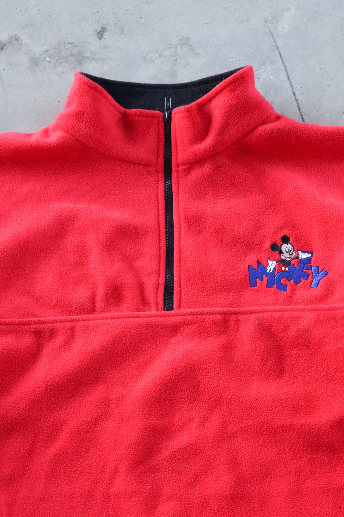 Vintage Mickey 1/4 Zip Fleece Sweater XL