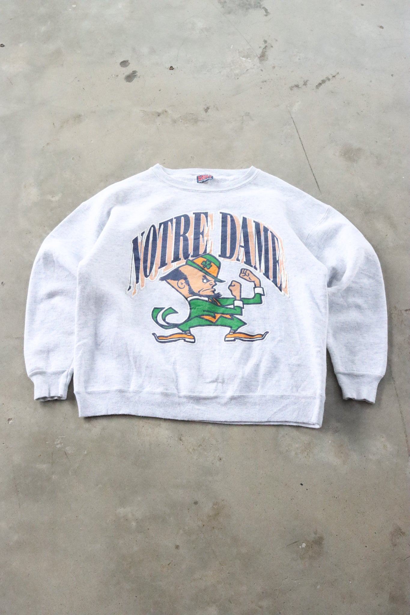 Vintage Notre Dame Crewneck Sweater Small