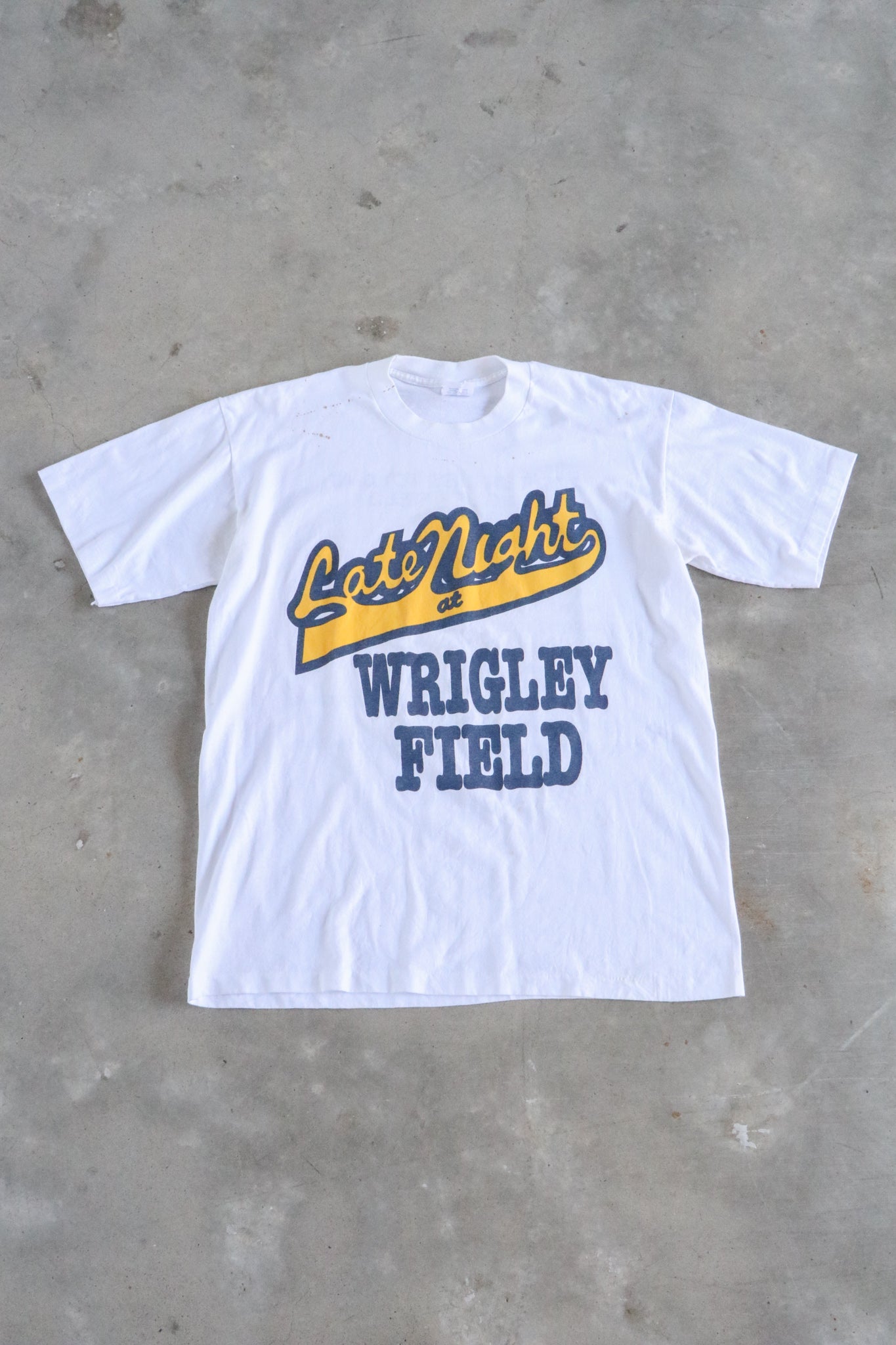 Vintage Late Night at Wrigley Field Tee Large