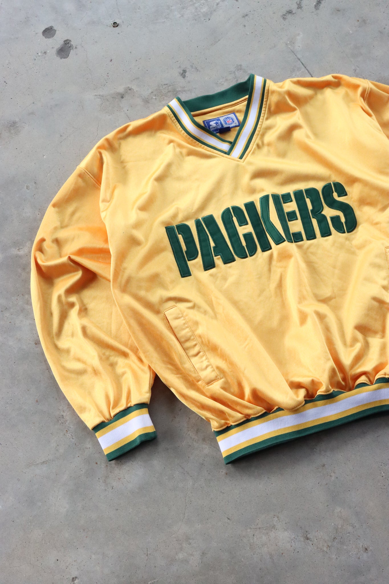 Vintage Green Bay Packers Pullover Jacket Medium