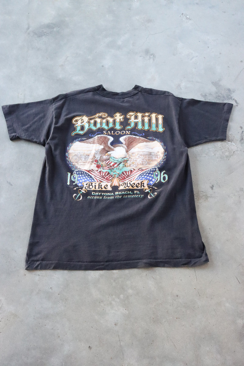 Vintage 1996 Boot Hill Bike Week Tee XL