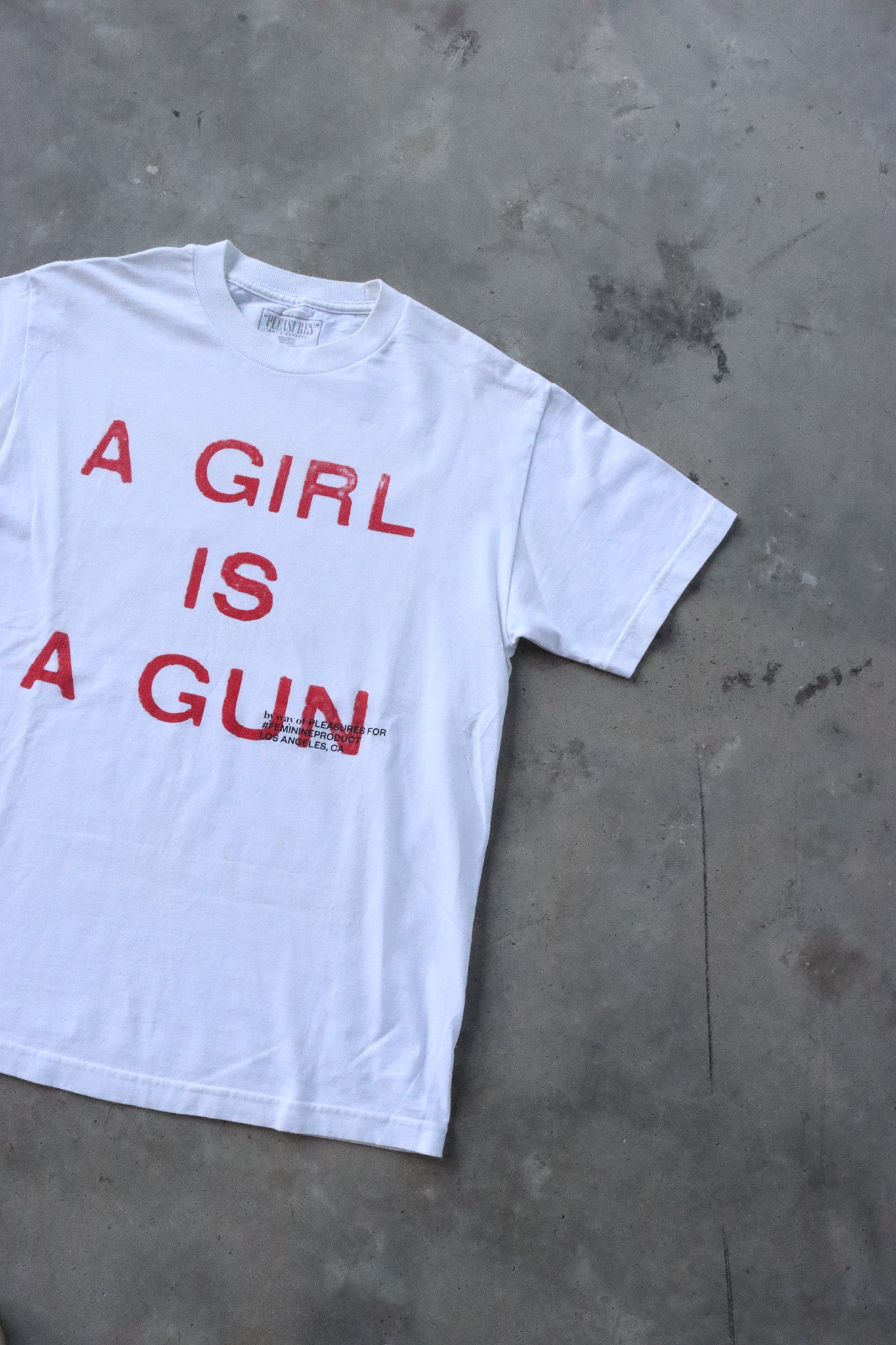 Pleasures 'A Girl Is A Gun' Tee White