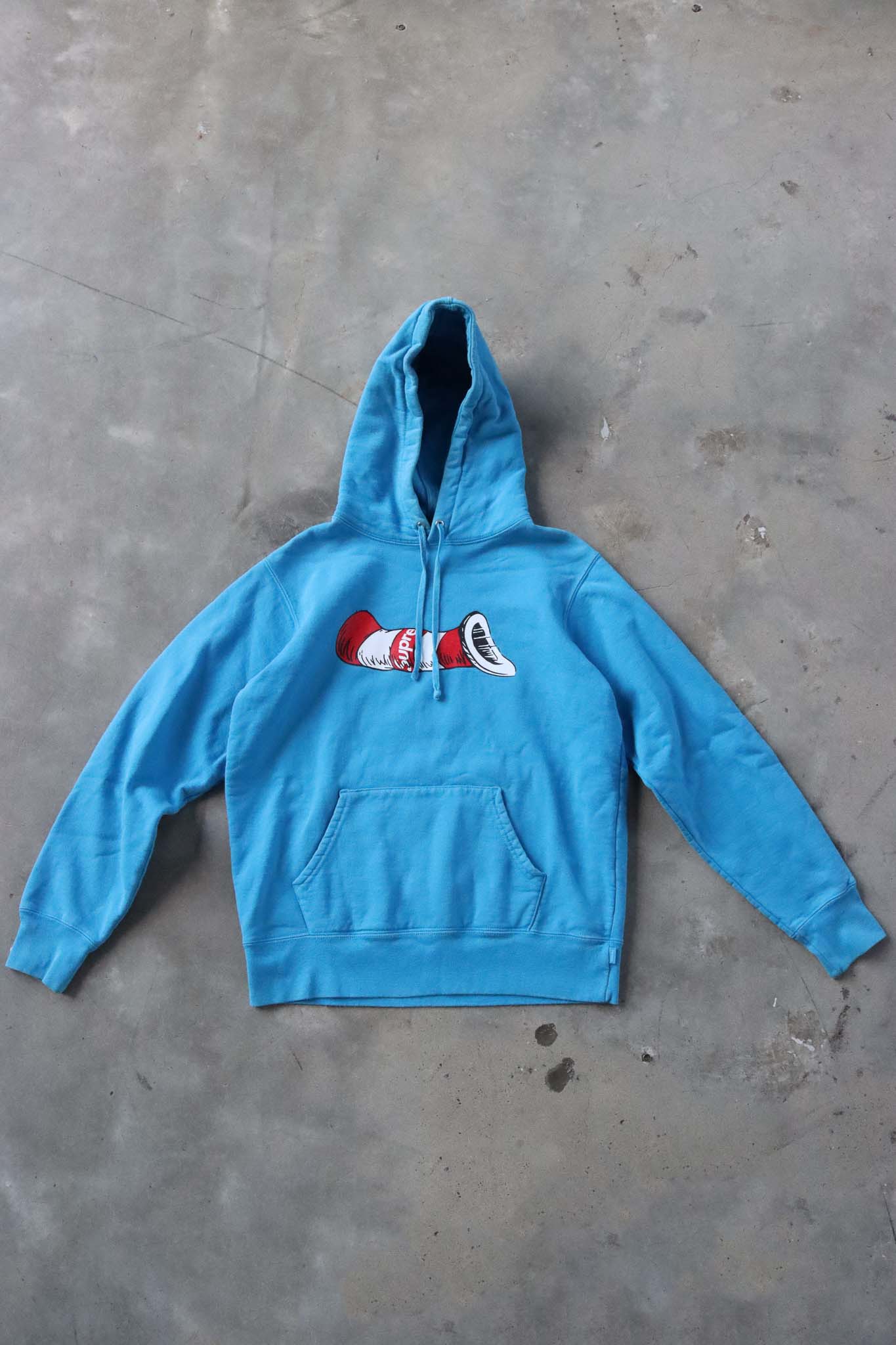 Supreme Cat In The Hat Hoodie Blue