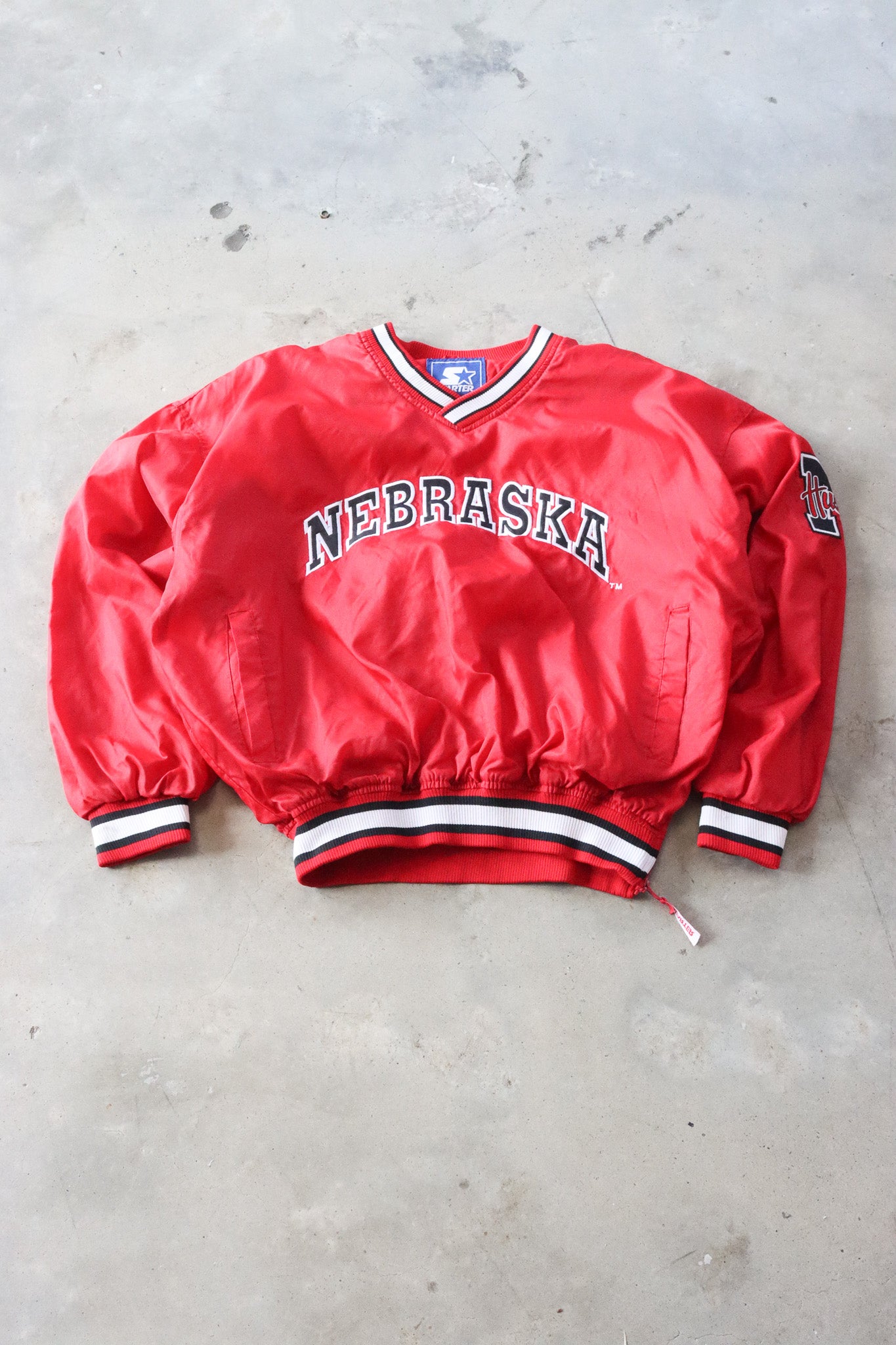 Vintage Nebraska Pull Over Jacket Large